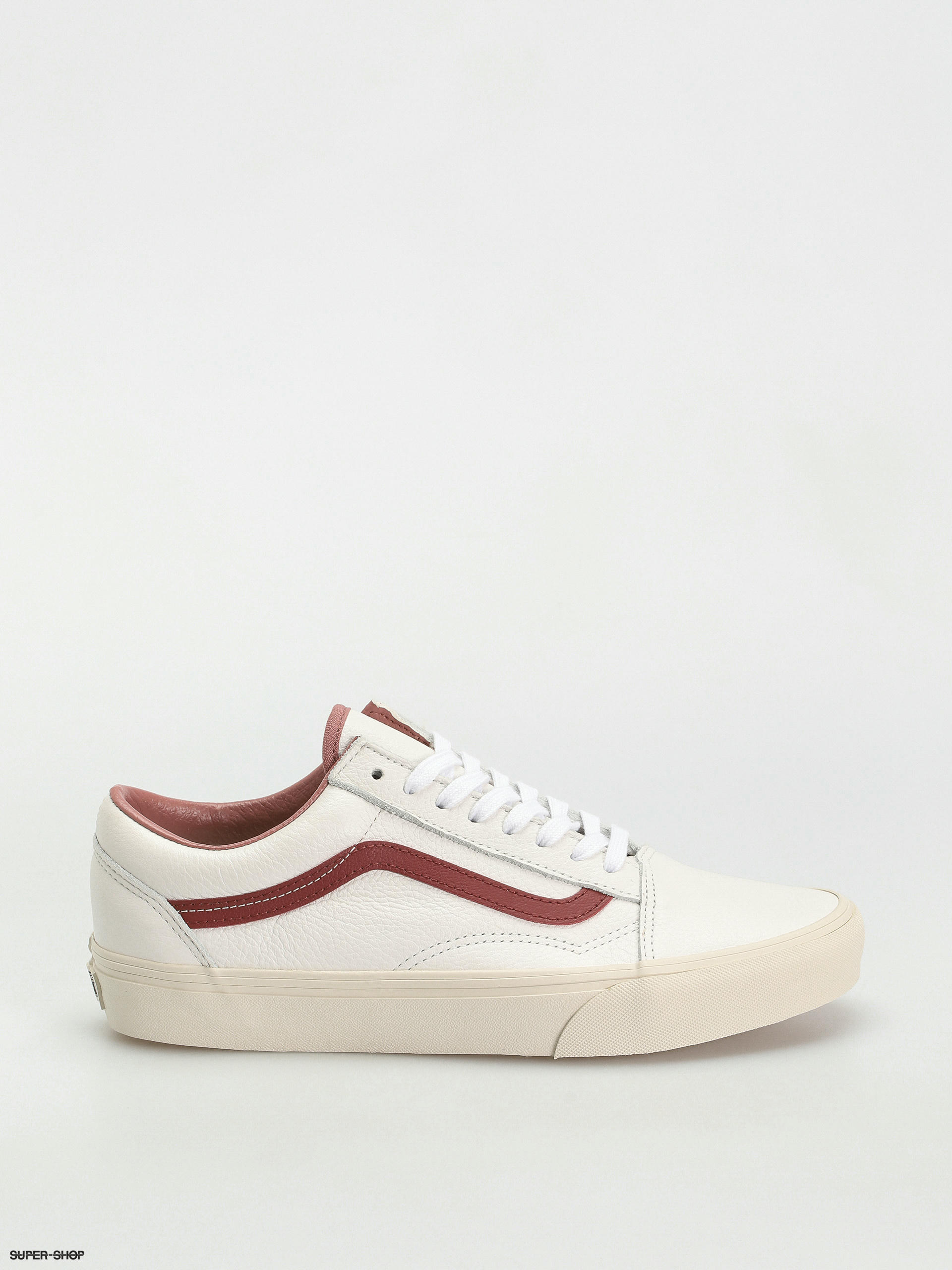 Vans Old Skool Shoes white premium leather russet brown