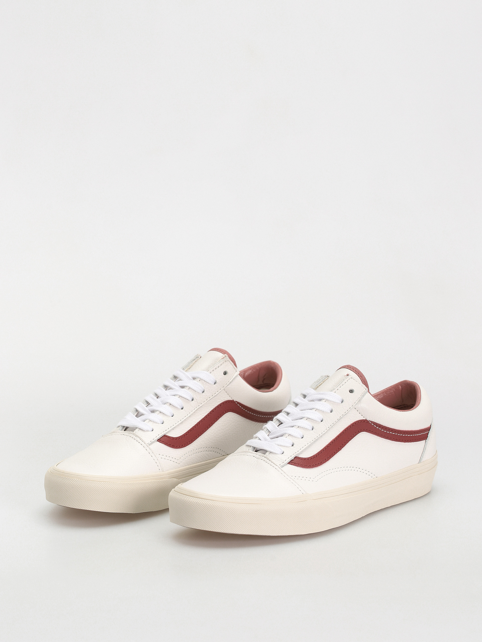 vans old skool red leather