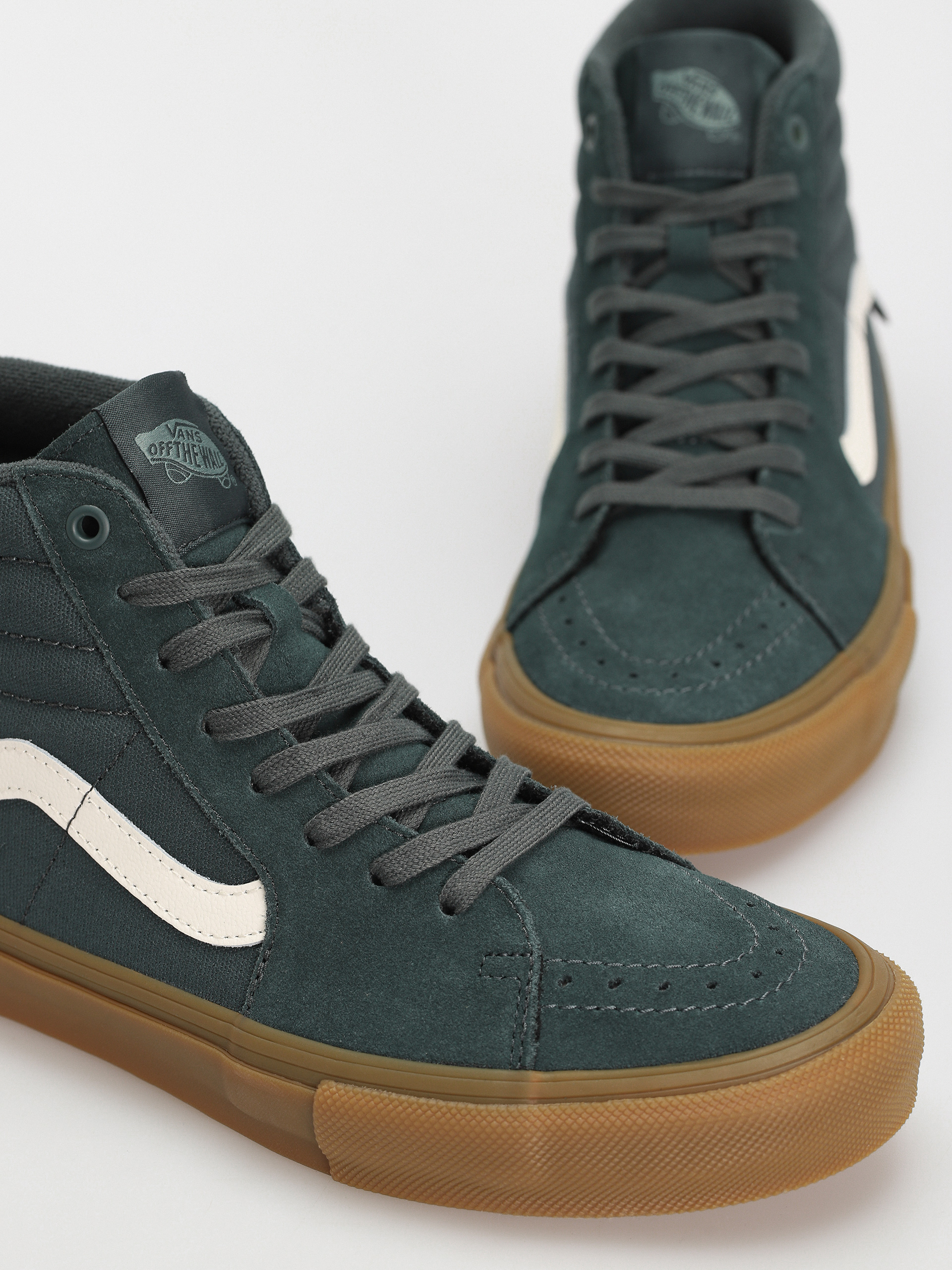 Vans Skate Sk8 Hi Shoes (dark green/gum)