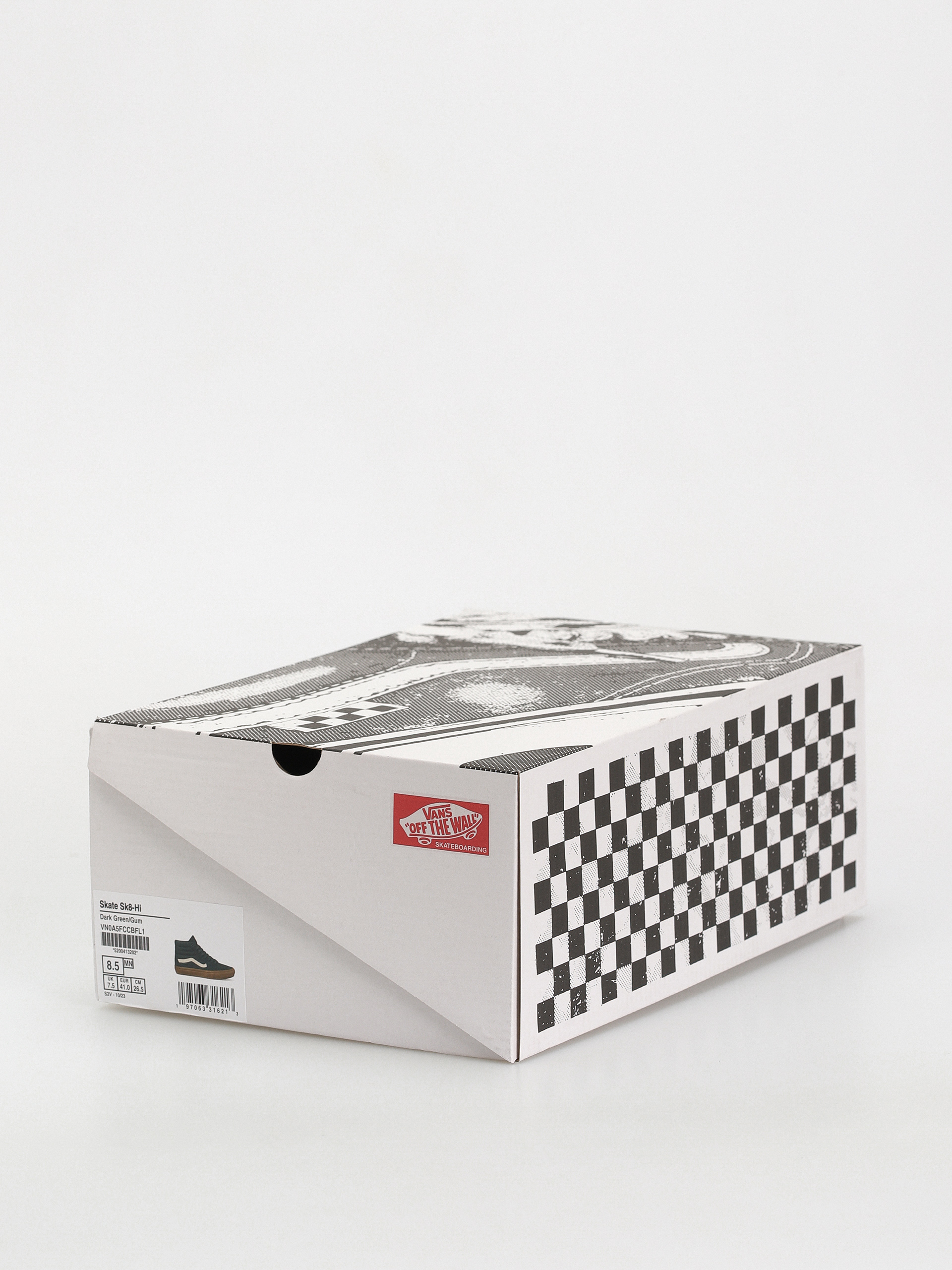 Vans Skate Sk8 Hi Shoes (dark green/gum)