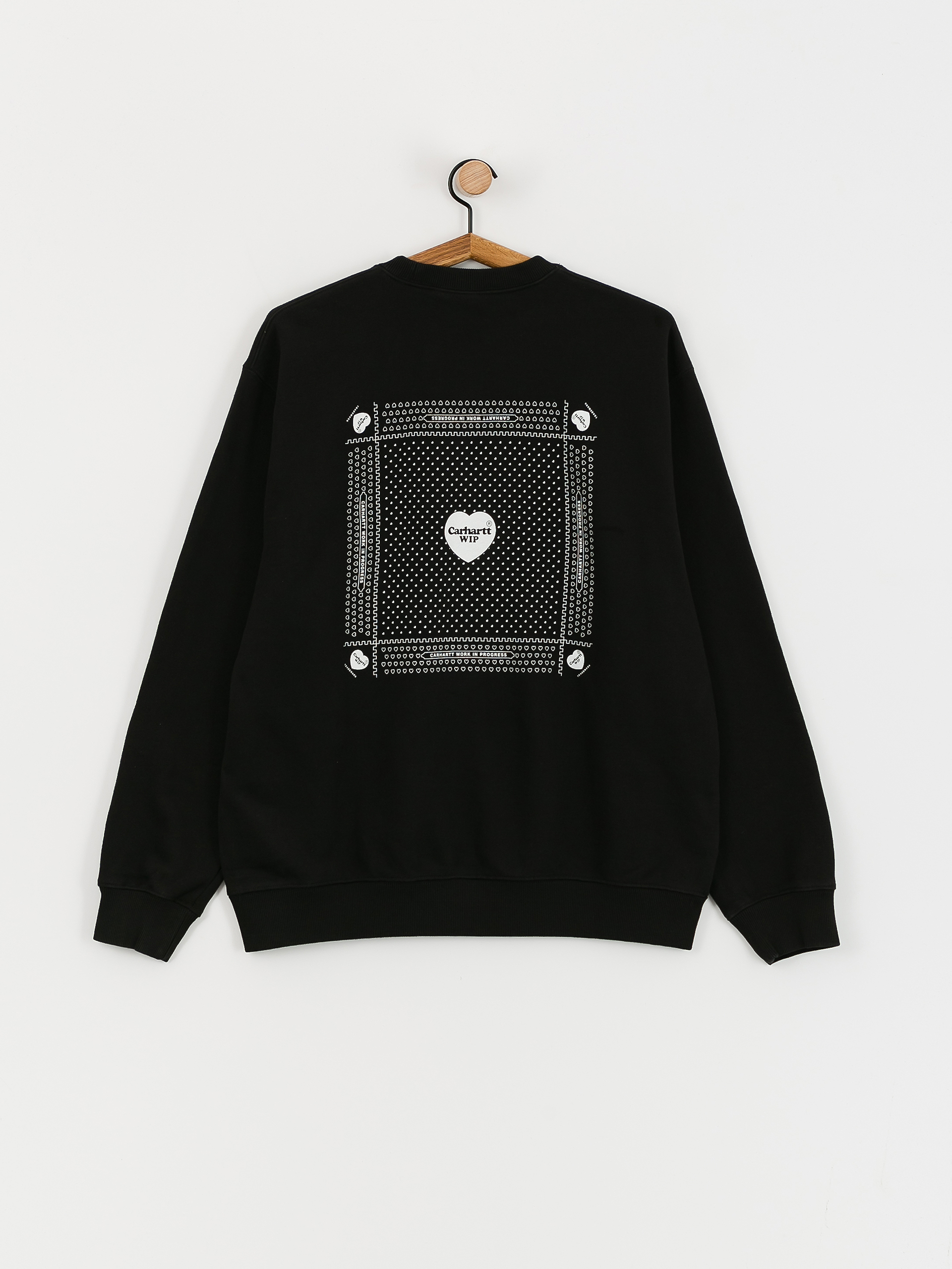 CARHARTT WIP｜SWEATSHIRTS (Heart Bandana Sweat (I033246 Carhartt WIP Heart Bandana Sweat Black | BSTN Store