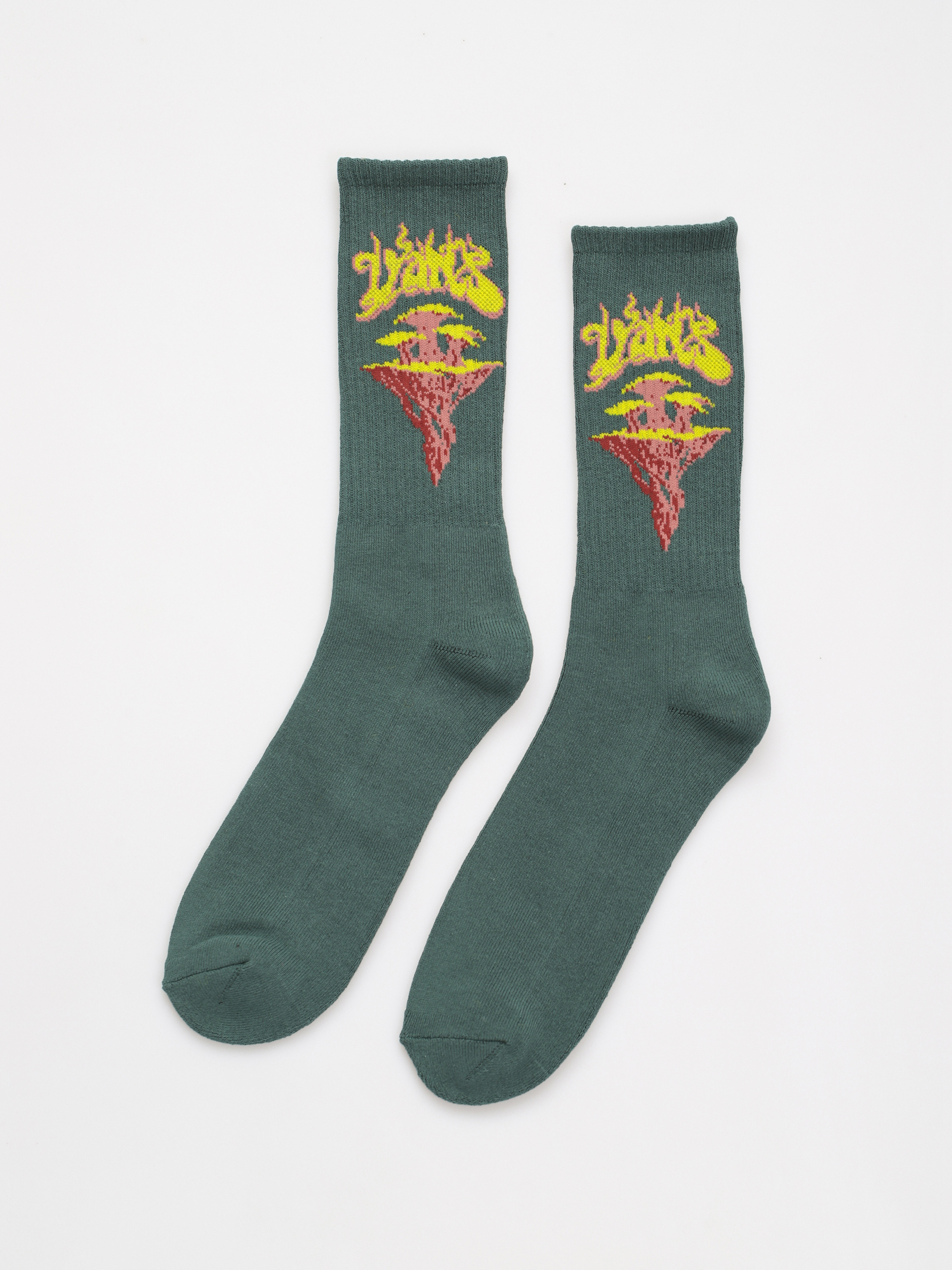 Vans Logo Space Crew Socks (bistro green)