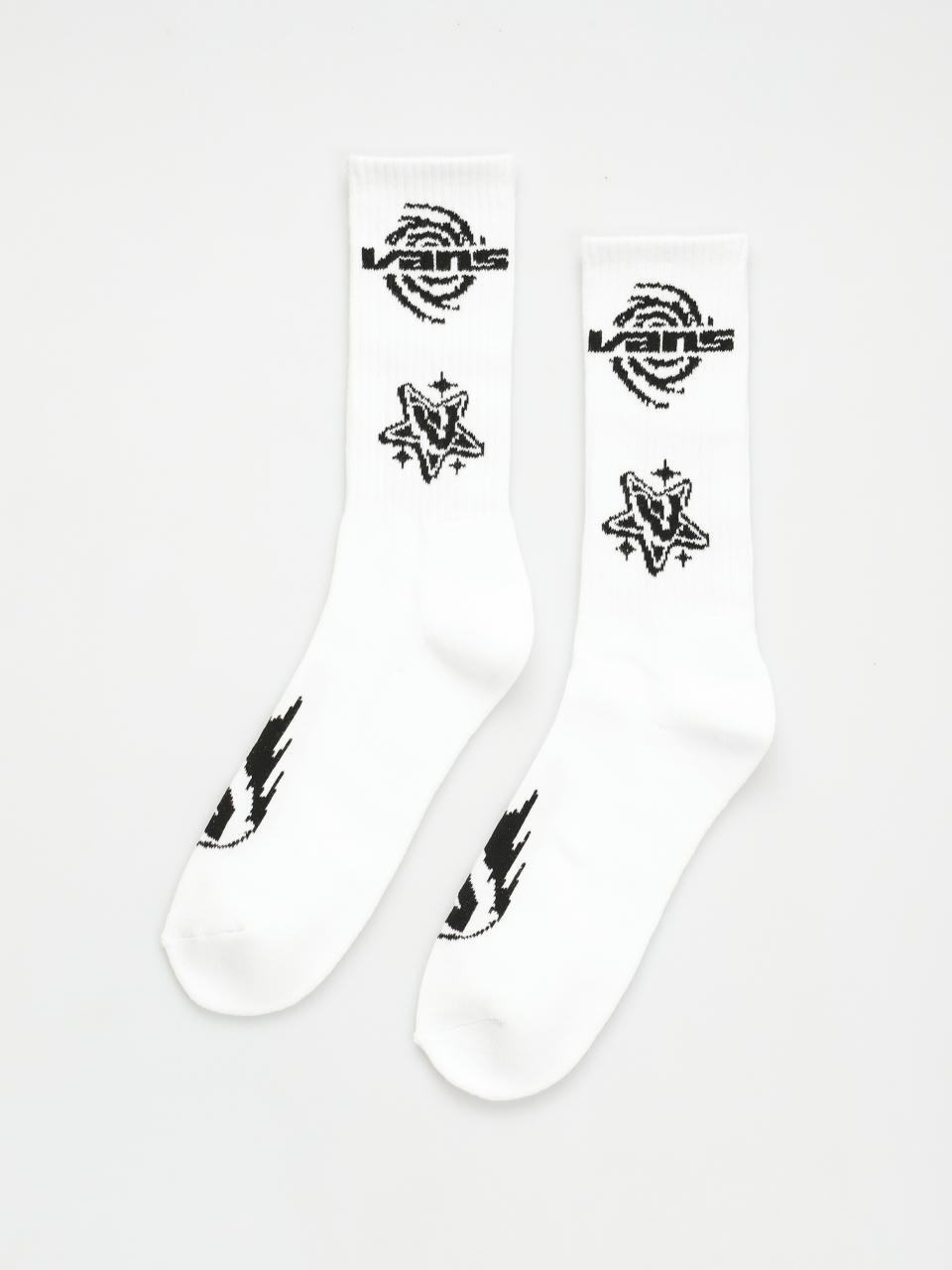 Vans Logo Space Crew Socks (white)