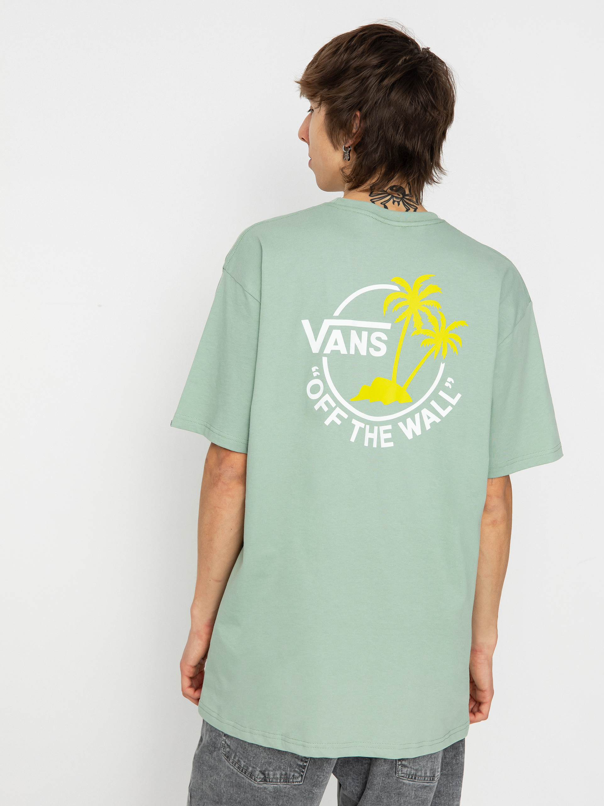 Vans Classic Mini Dual Palm II T-shirt (iceberg green/white)