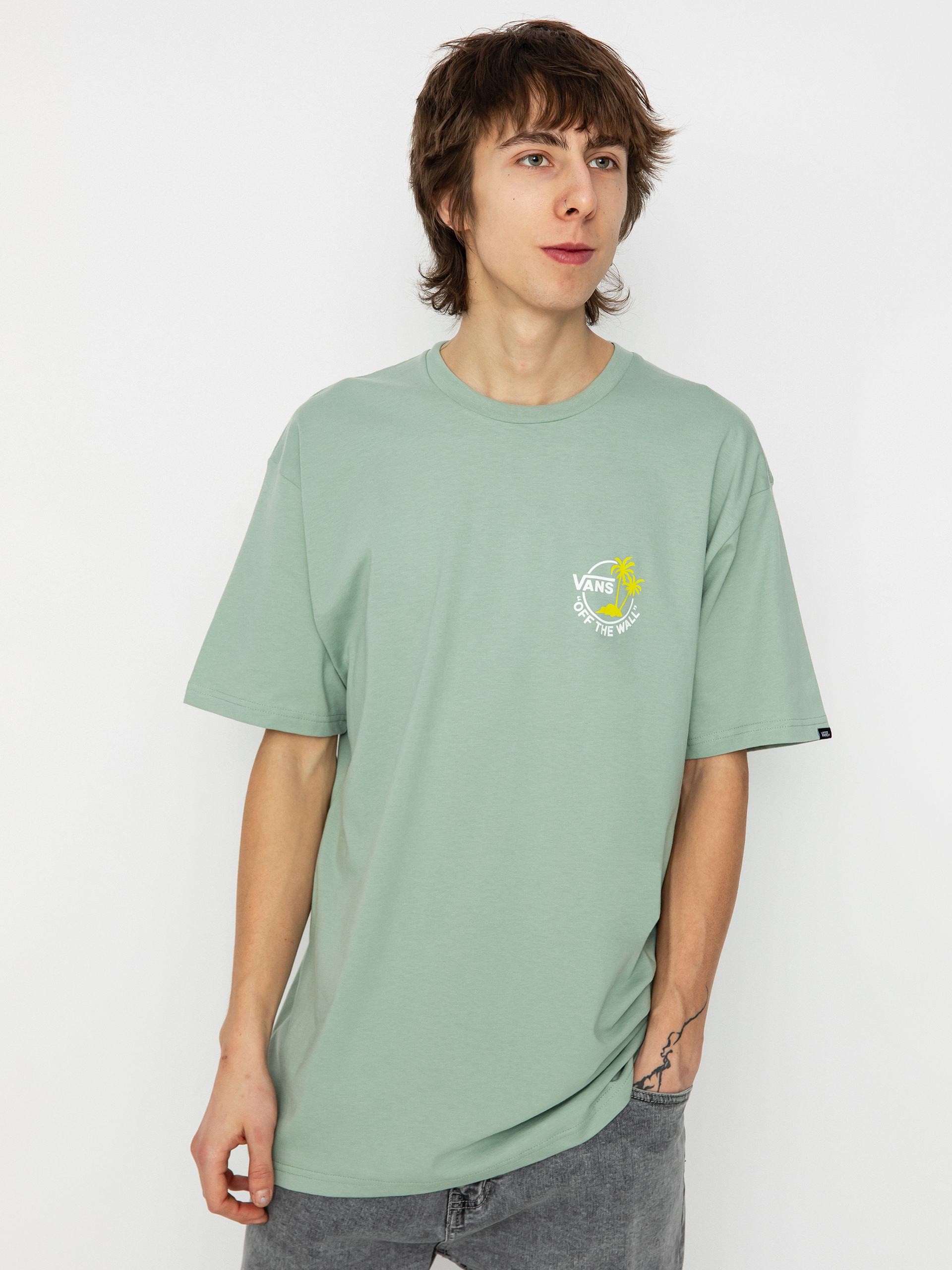 Vans Classic Mini Dual Palm II T-shirt (iceberg green/white)