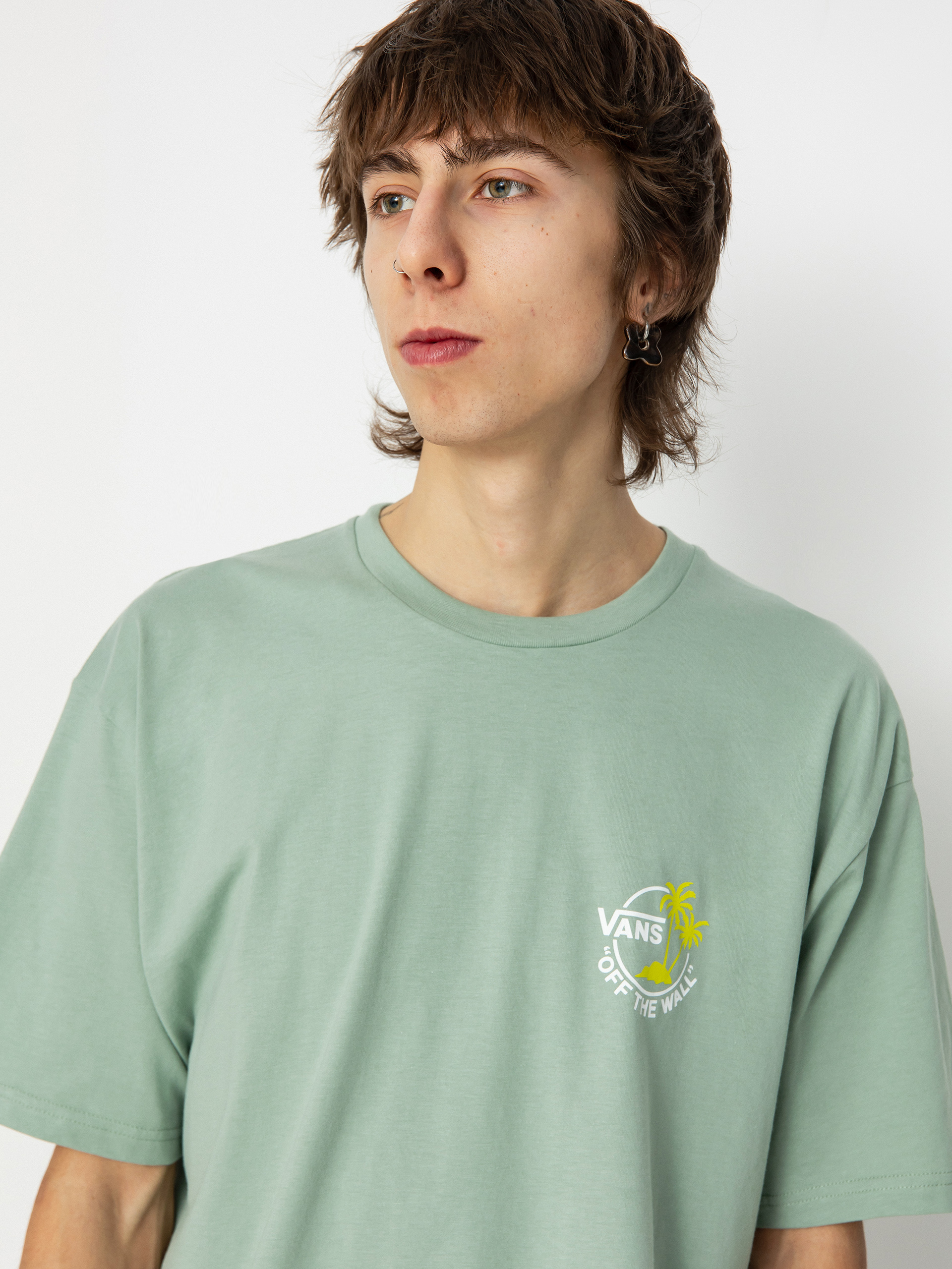 Vans Classic Mini Dual Palm II T-shirt (iceberg green/white)