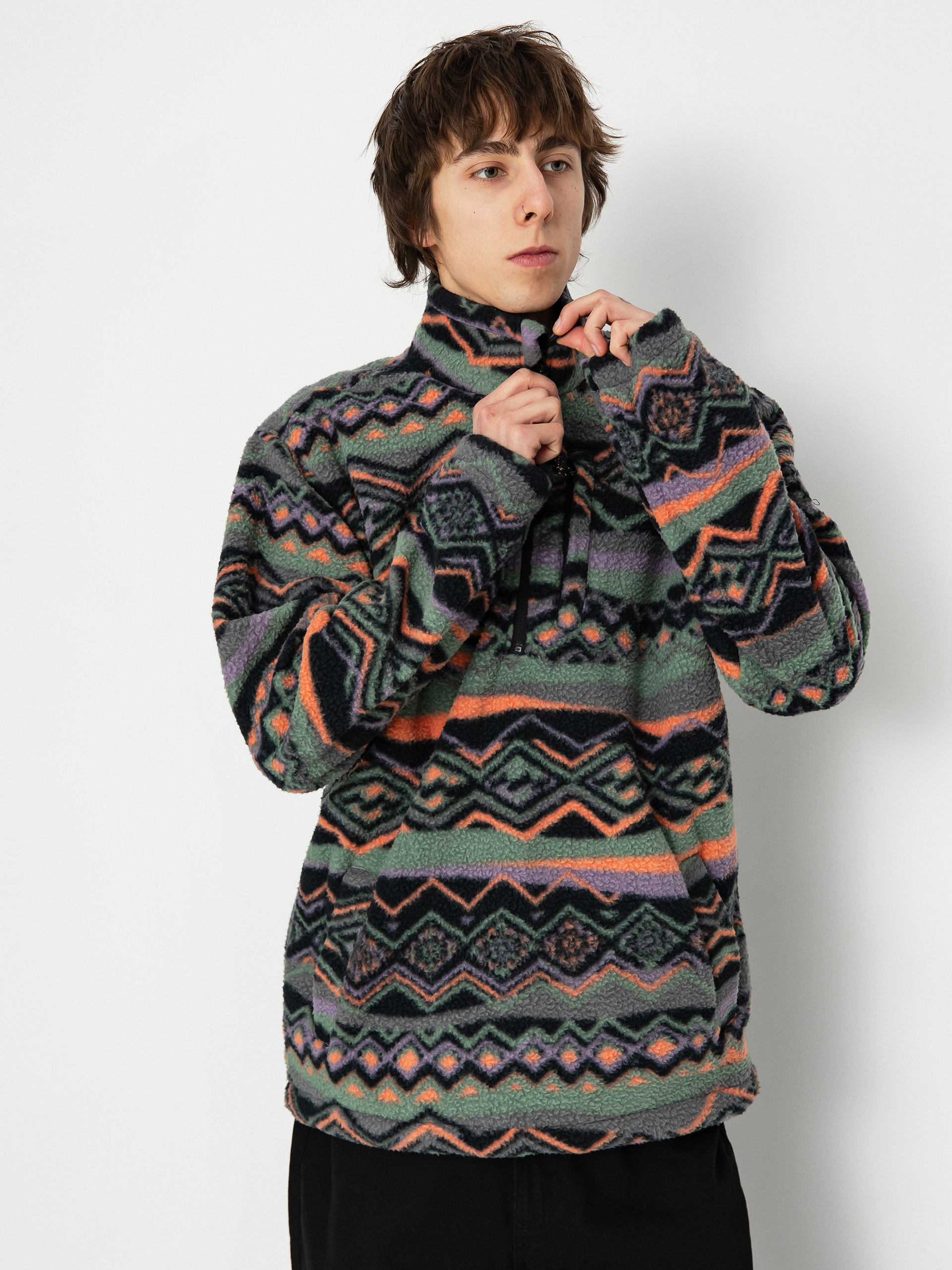 Billabong Boundary Mock Neck Fleecejacke Grau (grey violet)