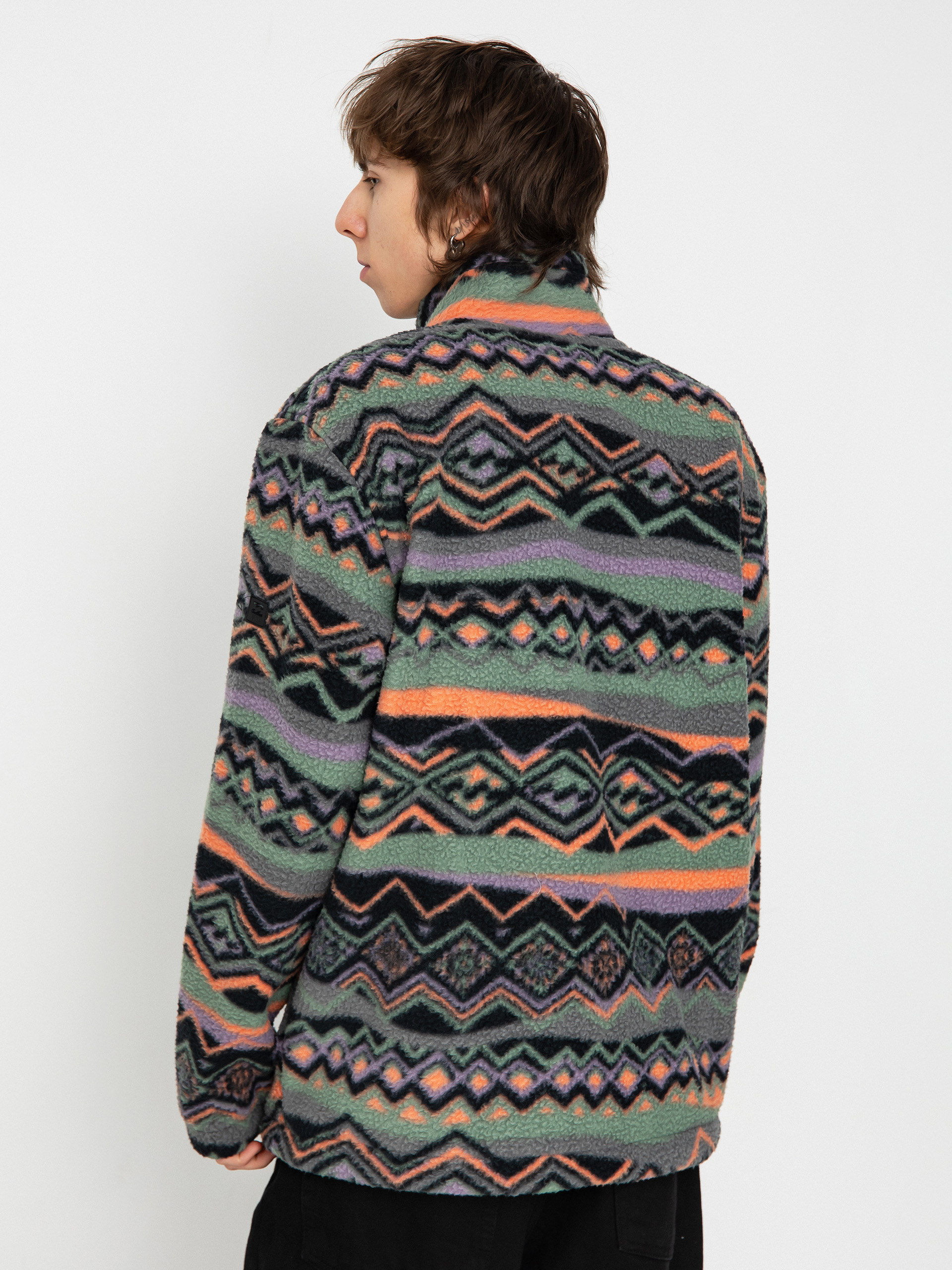 Mens Billabong Boundary Mock Neck Fleece (grey violet)