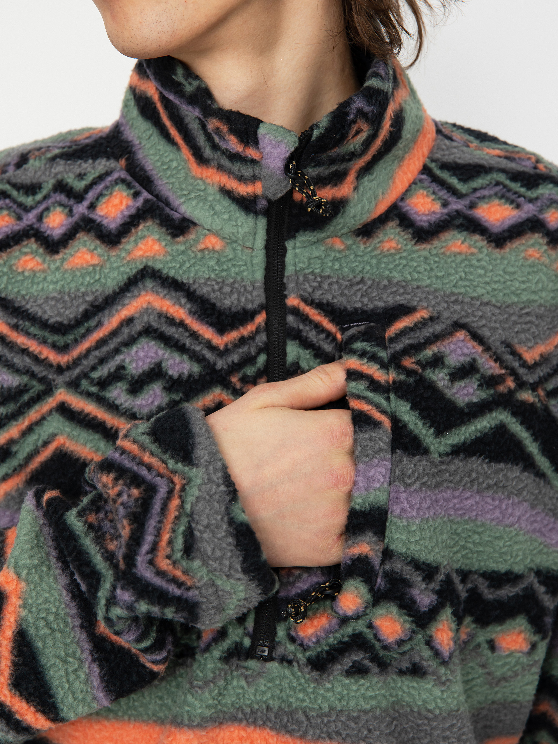 Mens Billabong Boundary Mock Neck Fleece (grey violet)