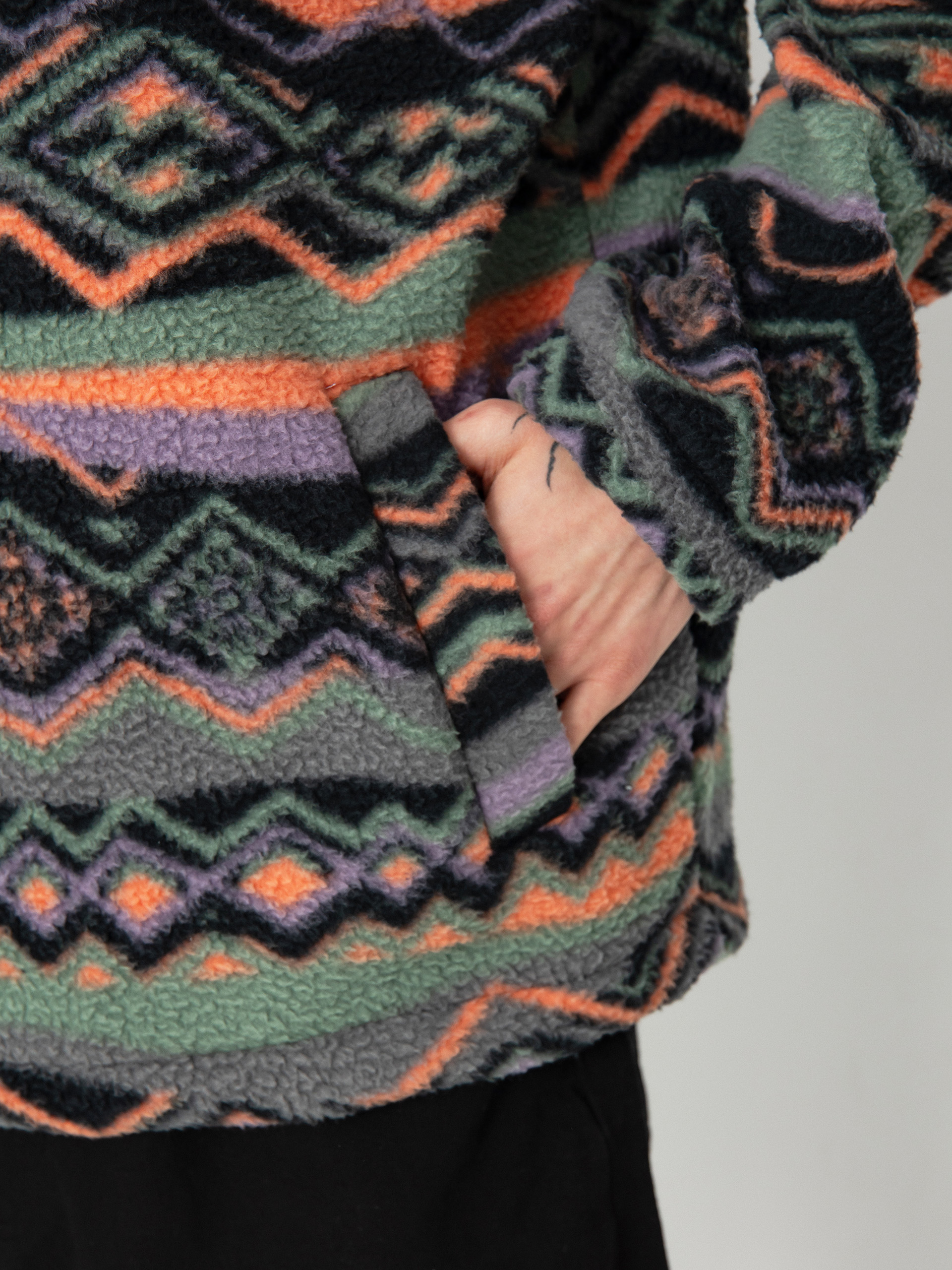 Mens Billabong Boundary Mock Neck Fleece (grey violet)