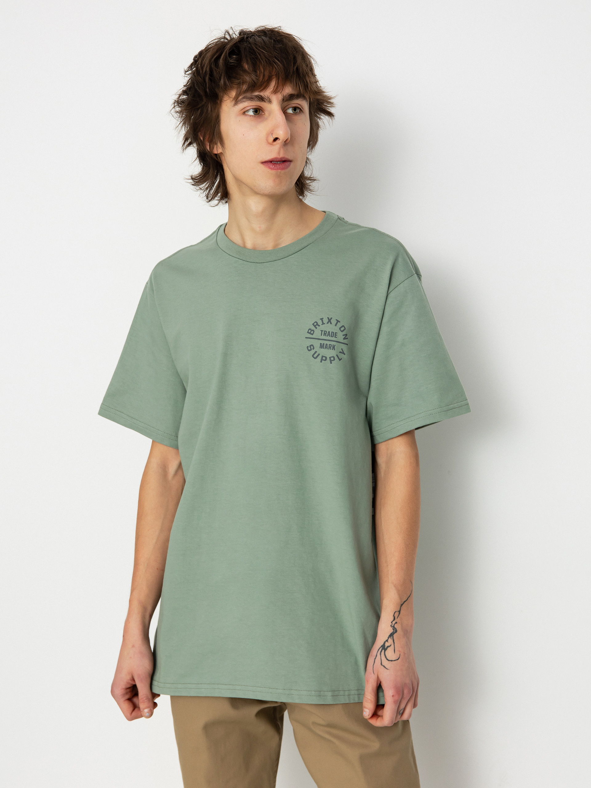 Brixton Oath V Stt T-shirt (chinois green/charcoal)