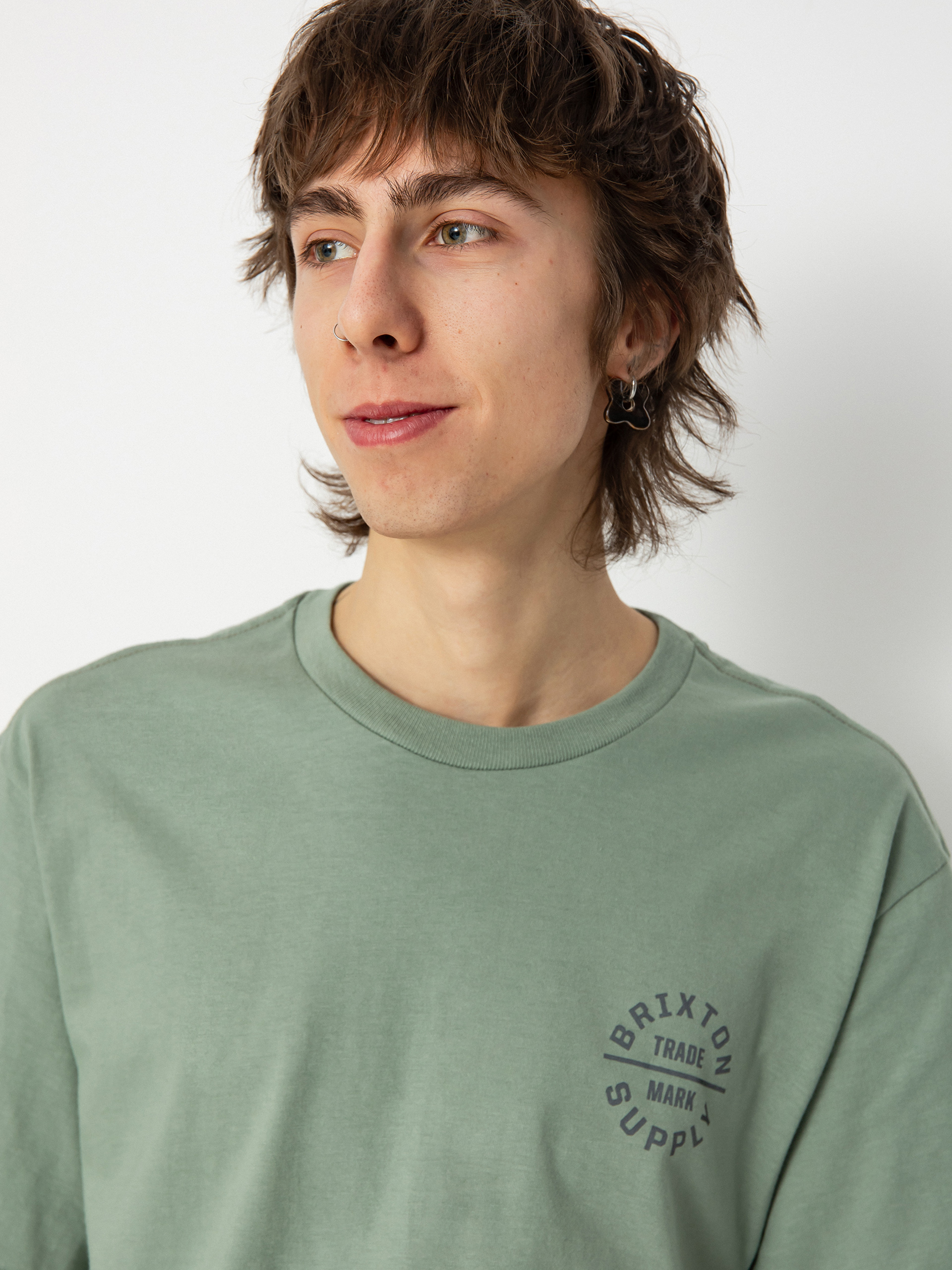 Brixton Oath V Stt T-shirt (chinois green/charcoal)