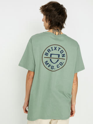 Brixton Crest II Stt T-shirt (chinois green/washed navy/sepi)