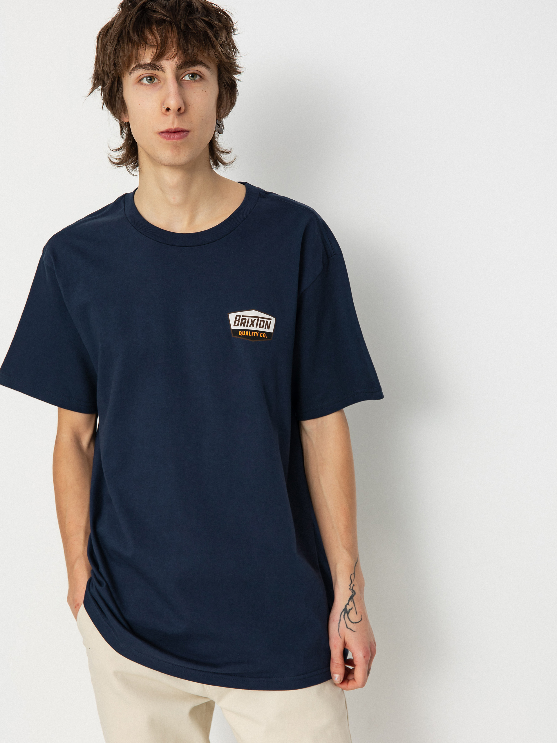 Brixton Regal Stt T-shirt (washed navy/sepia)