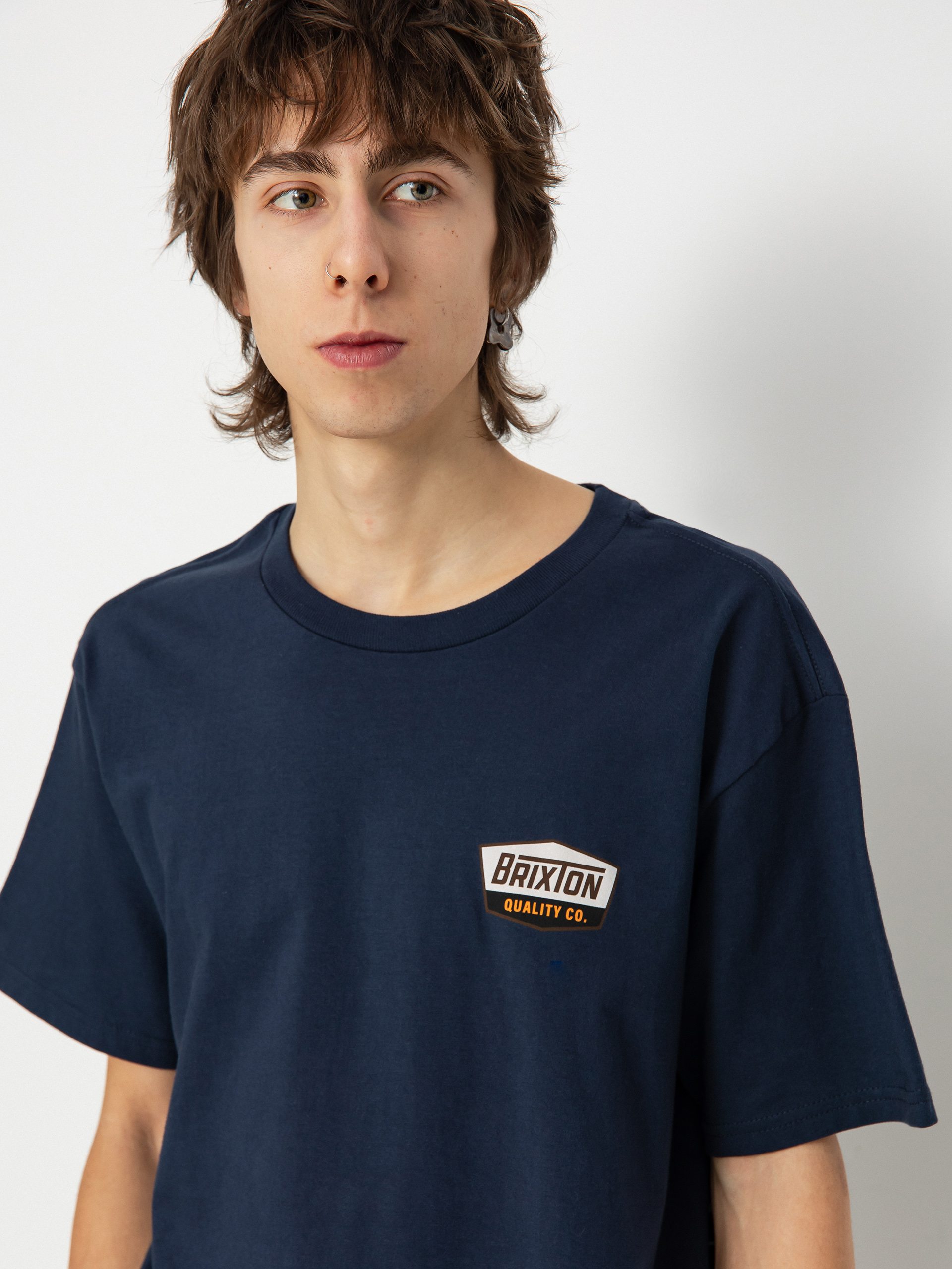 Brixton Regal Stt T-shirt (washed navy/sepia)