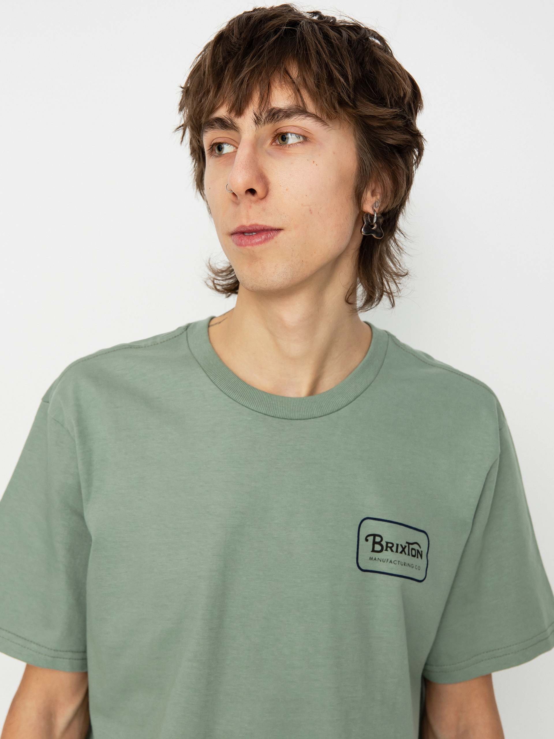Brixton Grade Stt T-shirt (chinois green/washed navy/wash)