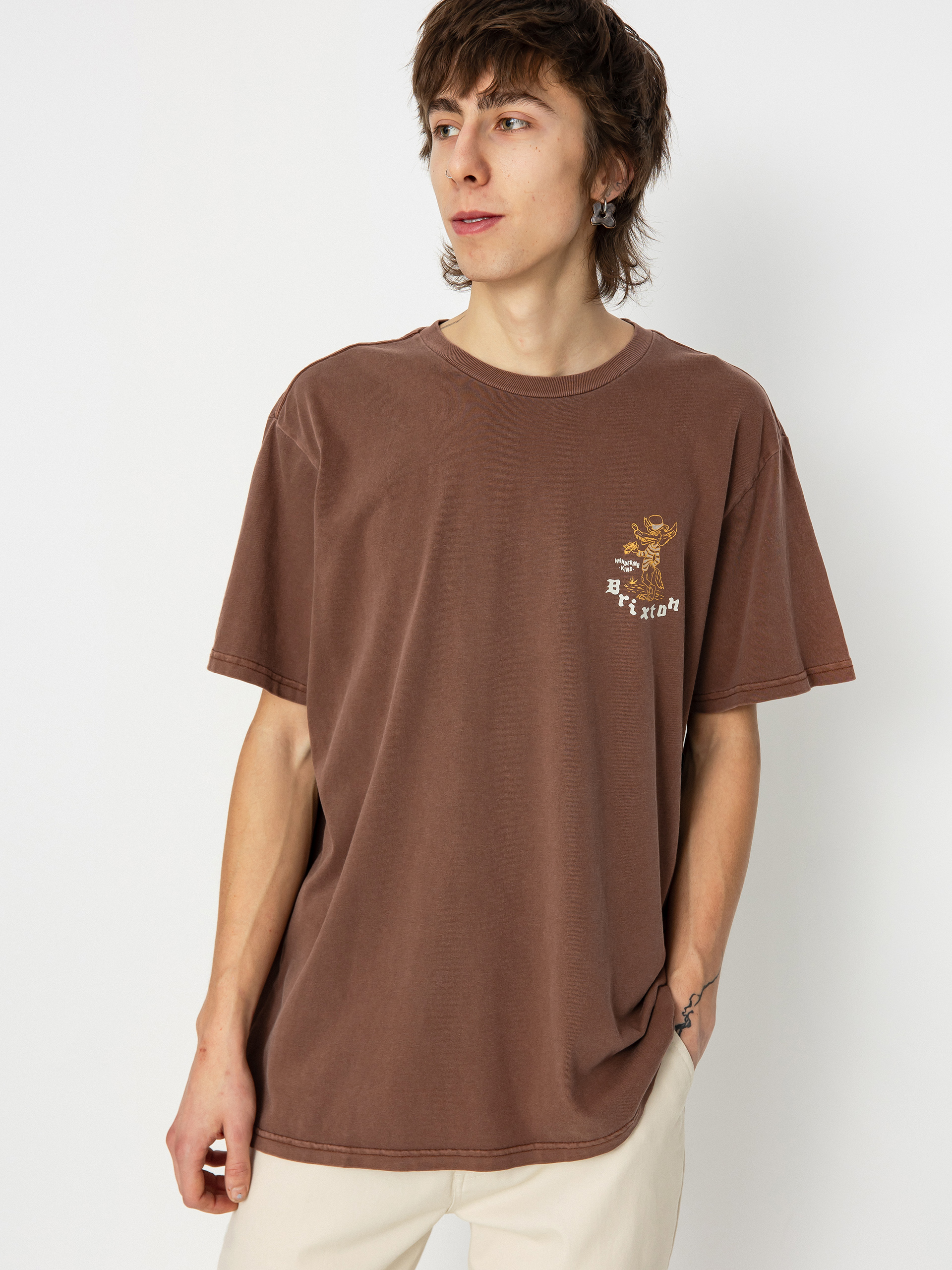Brixton Oakwood Stt T-shirt (sepia worn wash)