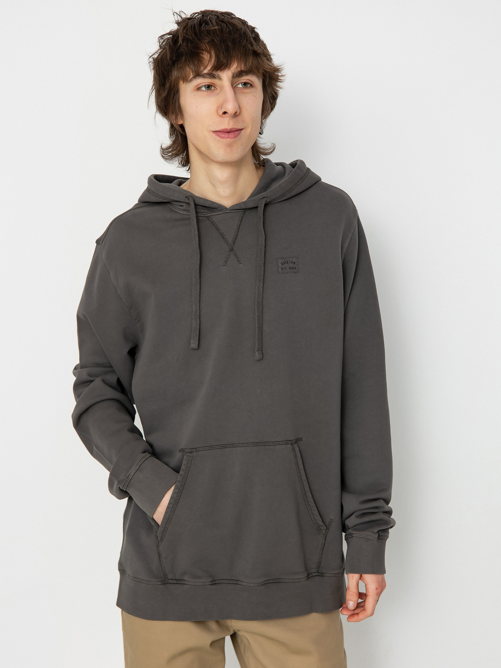 Brixton Vintage Reserve Cl Ft Hoodie (charcoal sol wash)