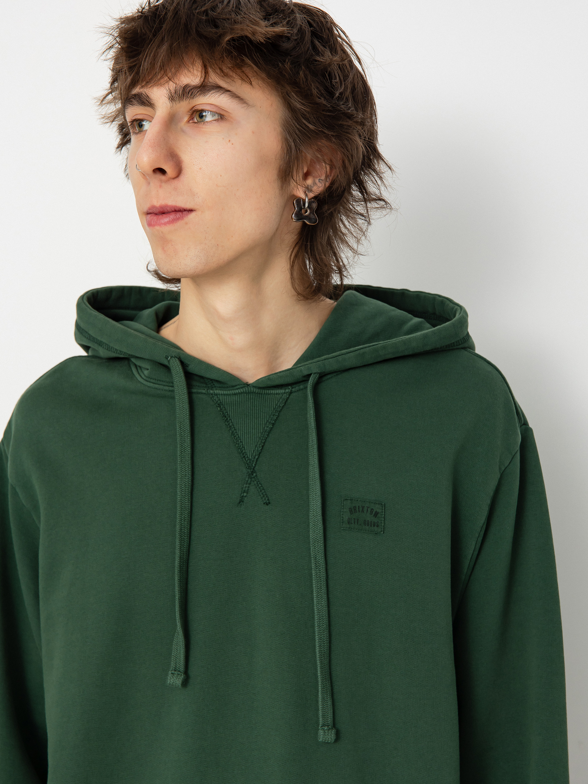 Brixton Vintage Reserve Cl Ft Hoodie (trekking green sol wash)