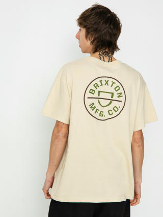 Brixton Crest II Stt T-Shirt (cream/sea kelp/sepia)
