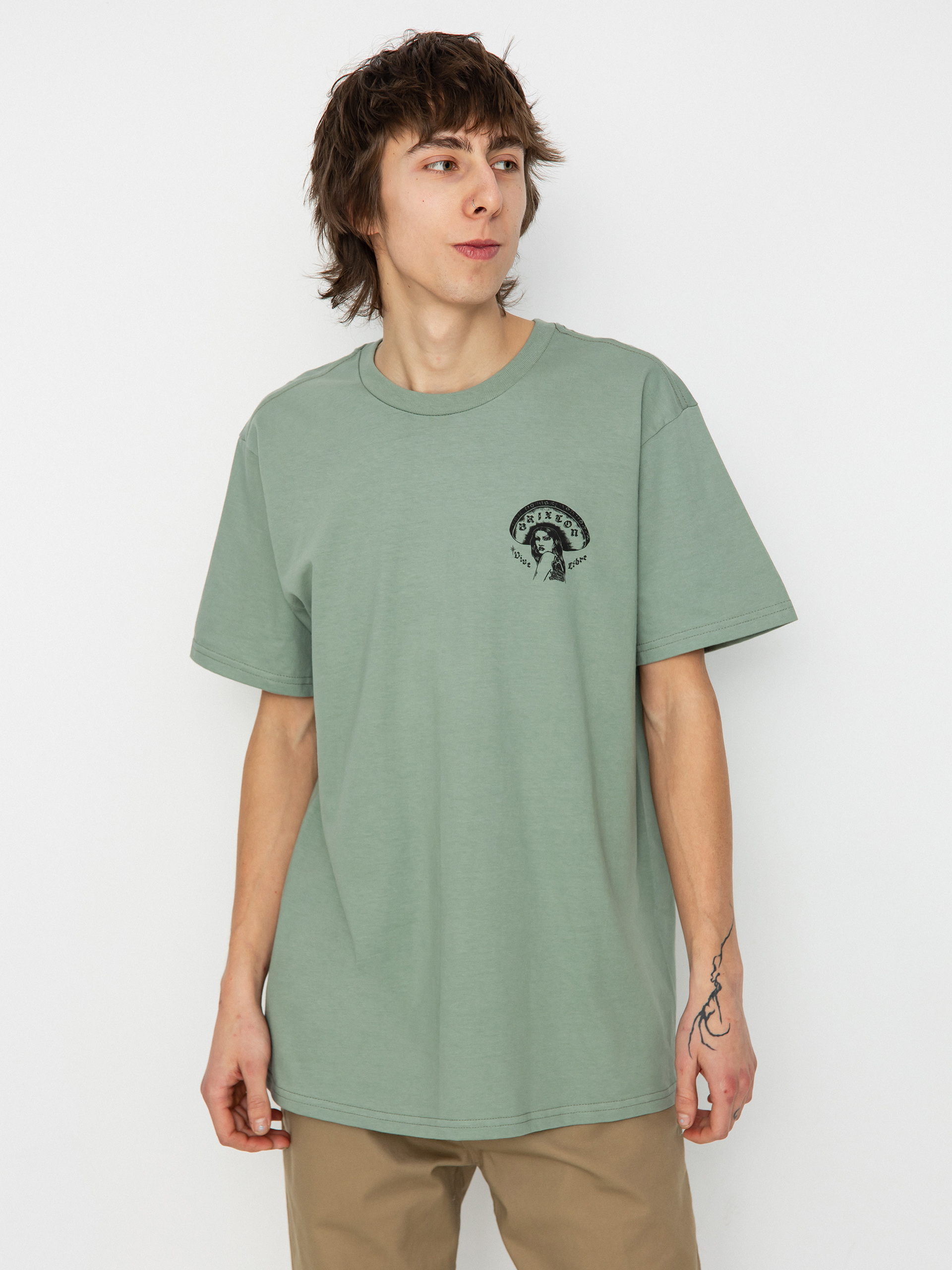 Brixton Vive Libre Stt T-shirt (chinois green)