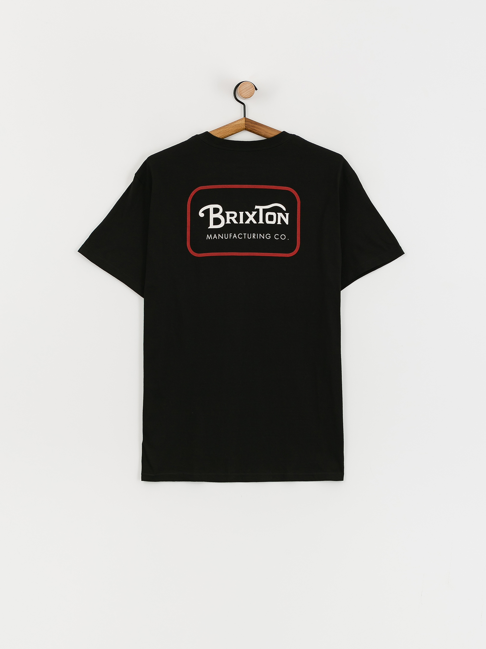 Brixton Grade Stt T-Shirt (black/casa red/white)