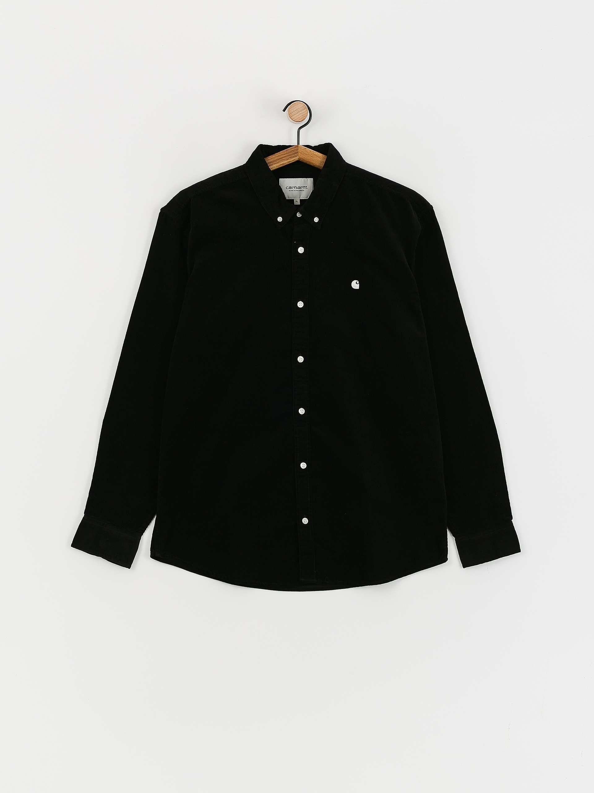 Carhartt WIP Madison Fine Cord Hemd (black/wax)