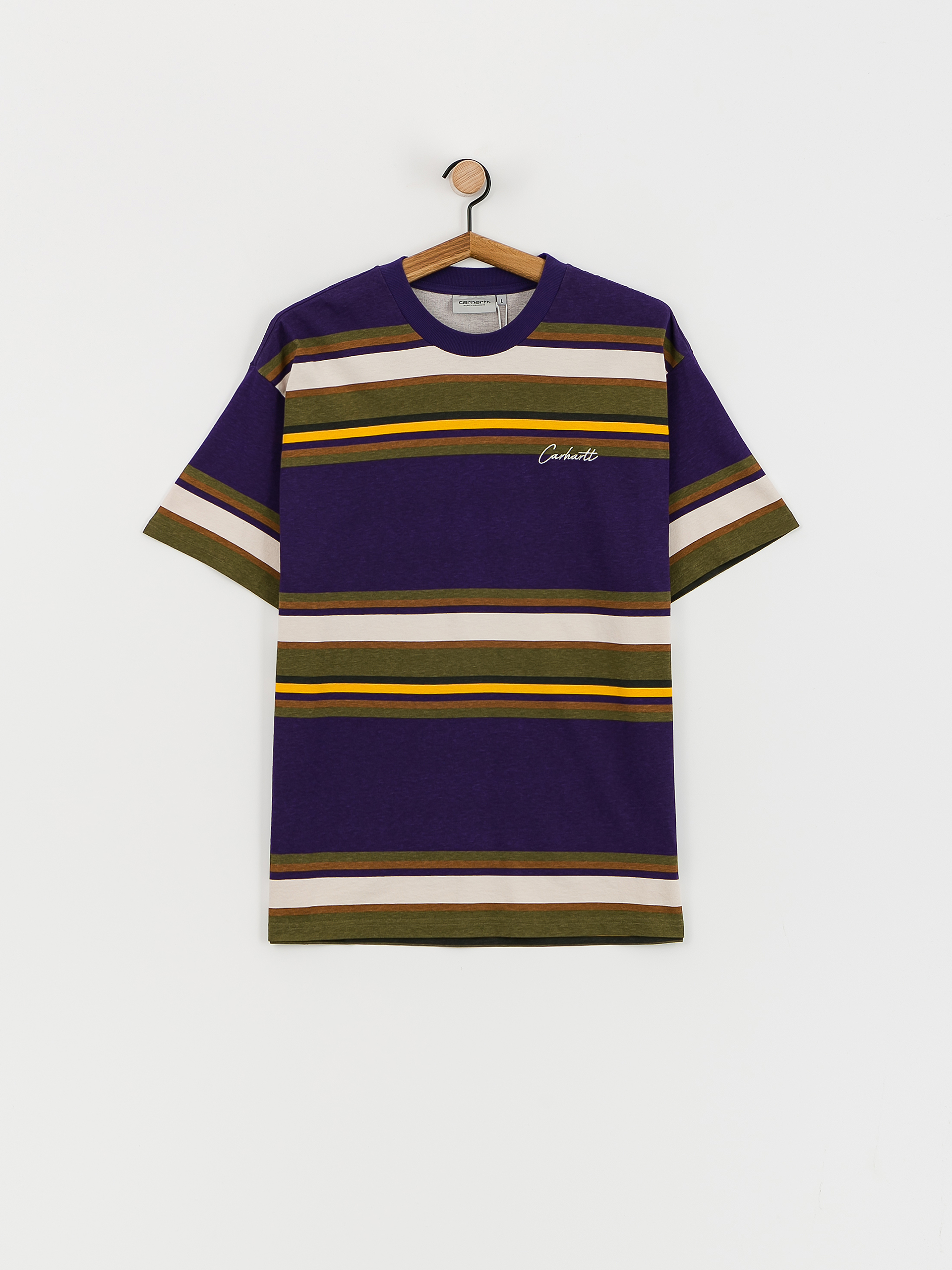 Carhartt WIP Morcom T-shirt (morcom stripe/tyrian)