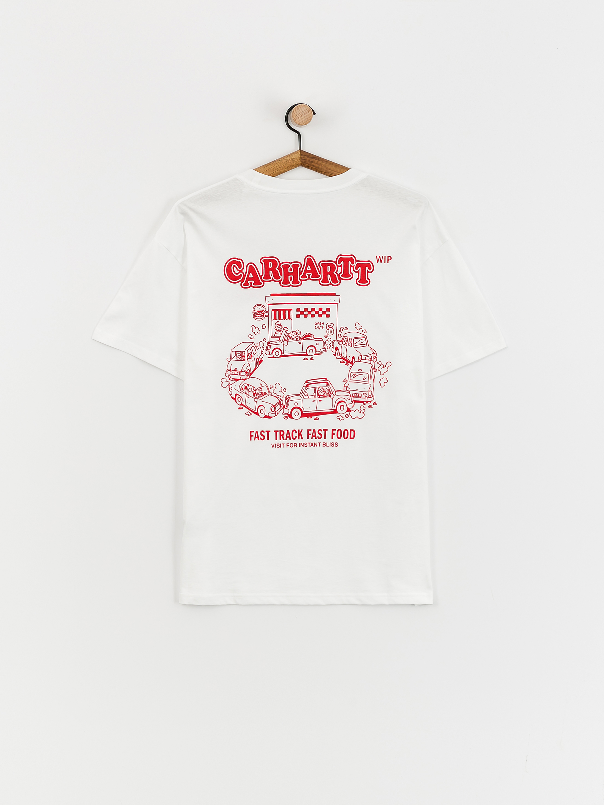 Carhartt WIP Fast Food T-shirt (white/red)