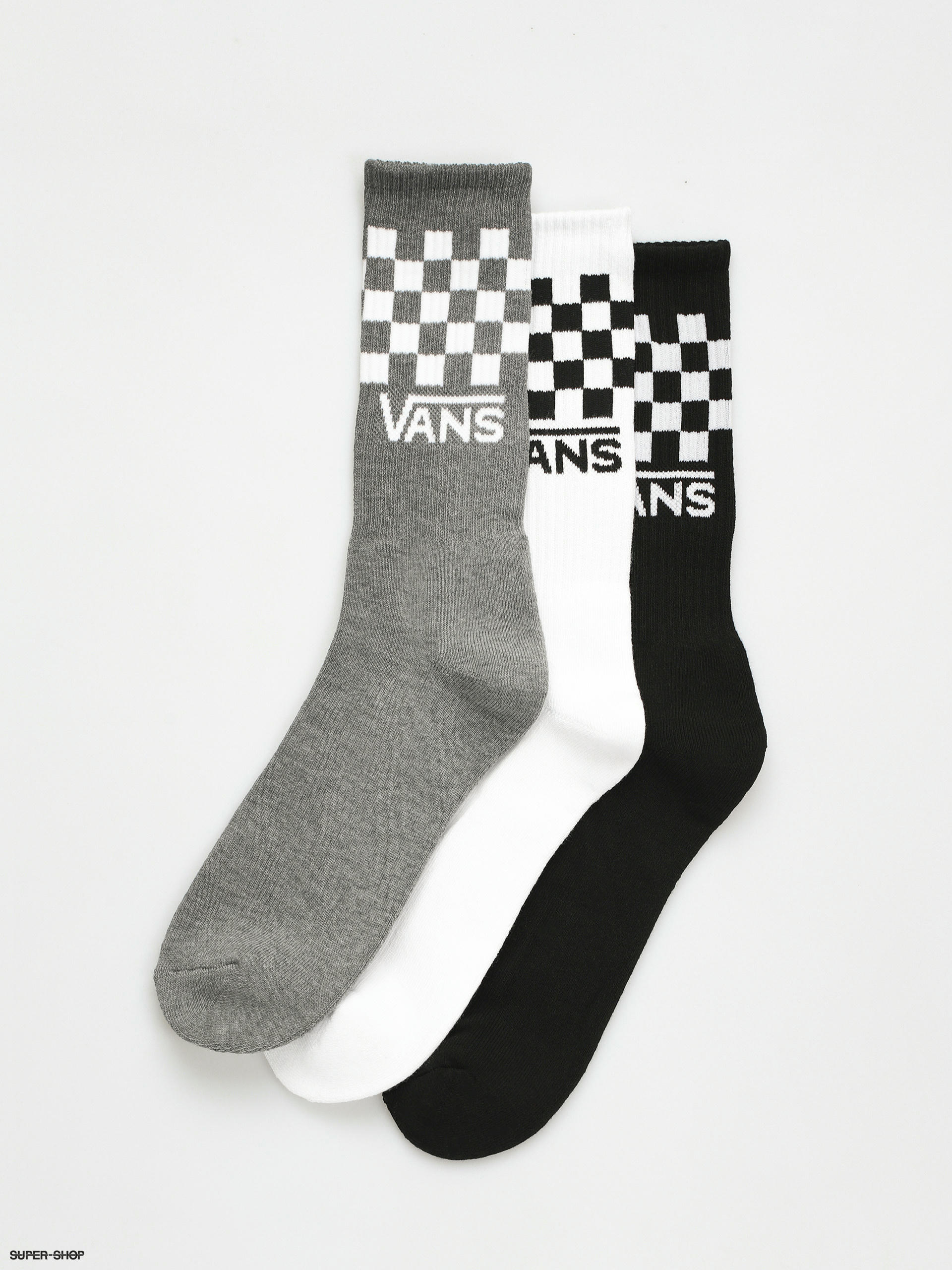 Vans Classic Check Crew Socks multicolor black white