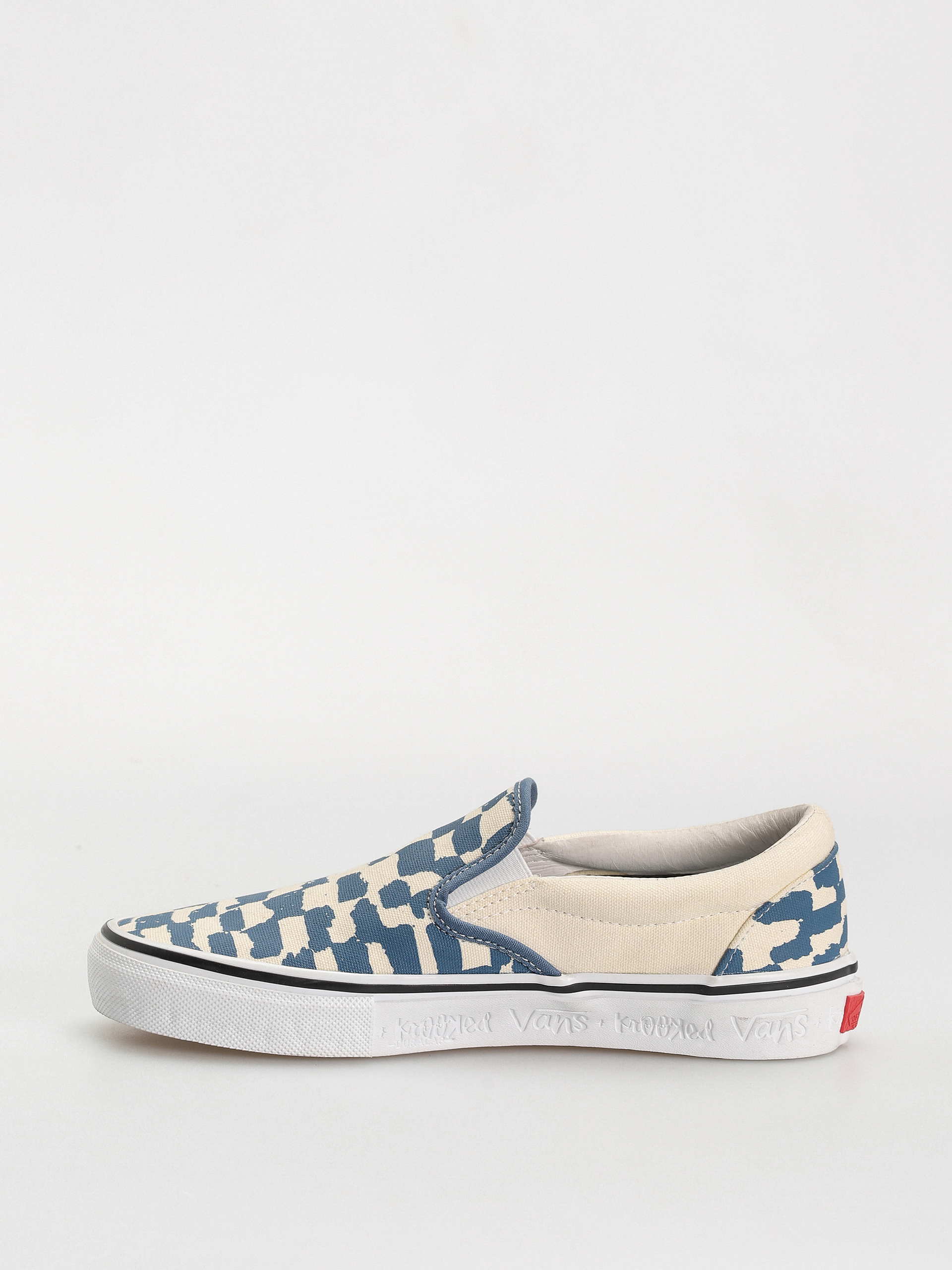 Vans X KROOKED Skate Slip On Shoes - blue (by natas for ray/blue)