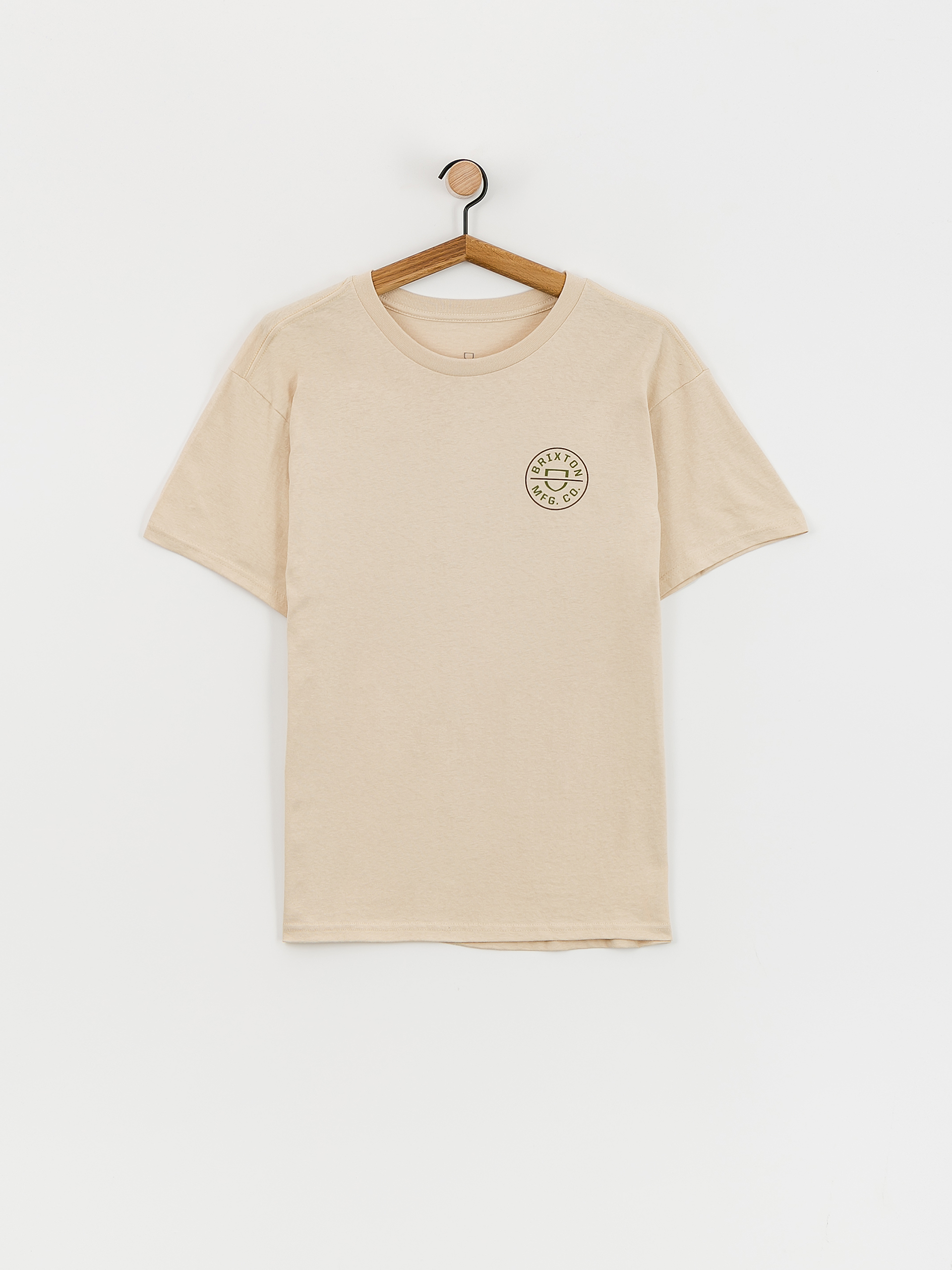 Brixton Crest II Stt T-shirt (cream/sea kelp/sepia)