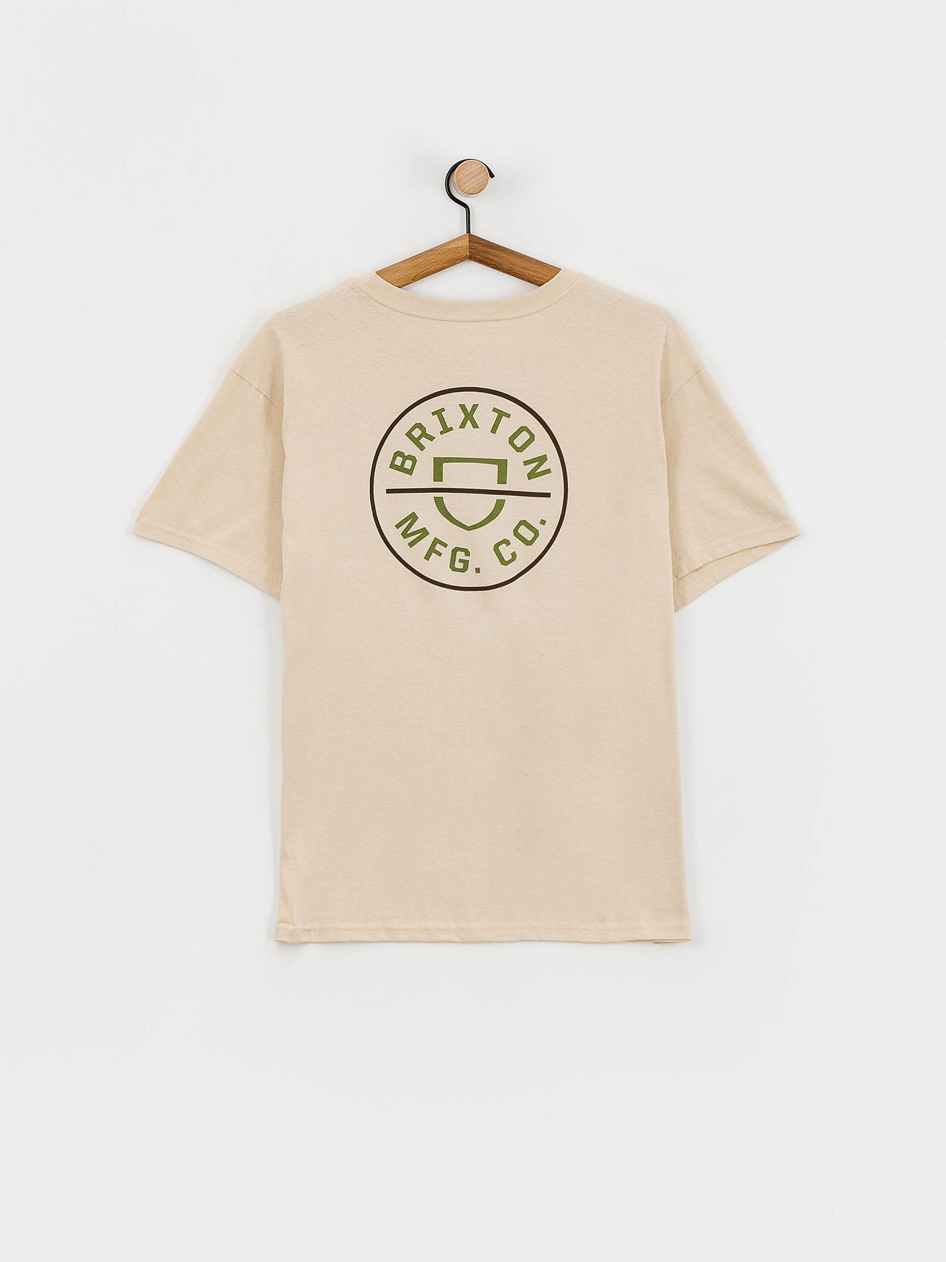 Brixton Crest II Stt T-shirt (cream/sea kelp/sepia)