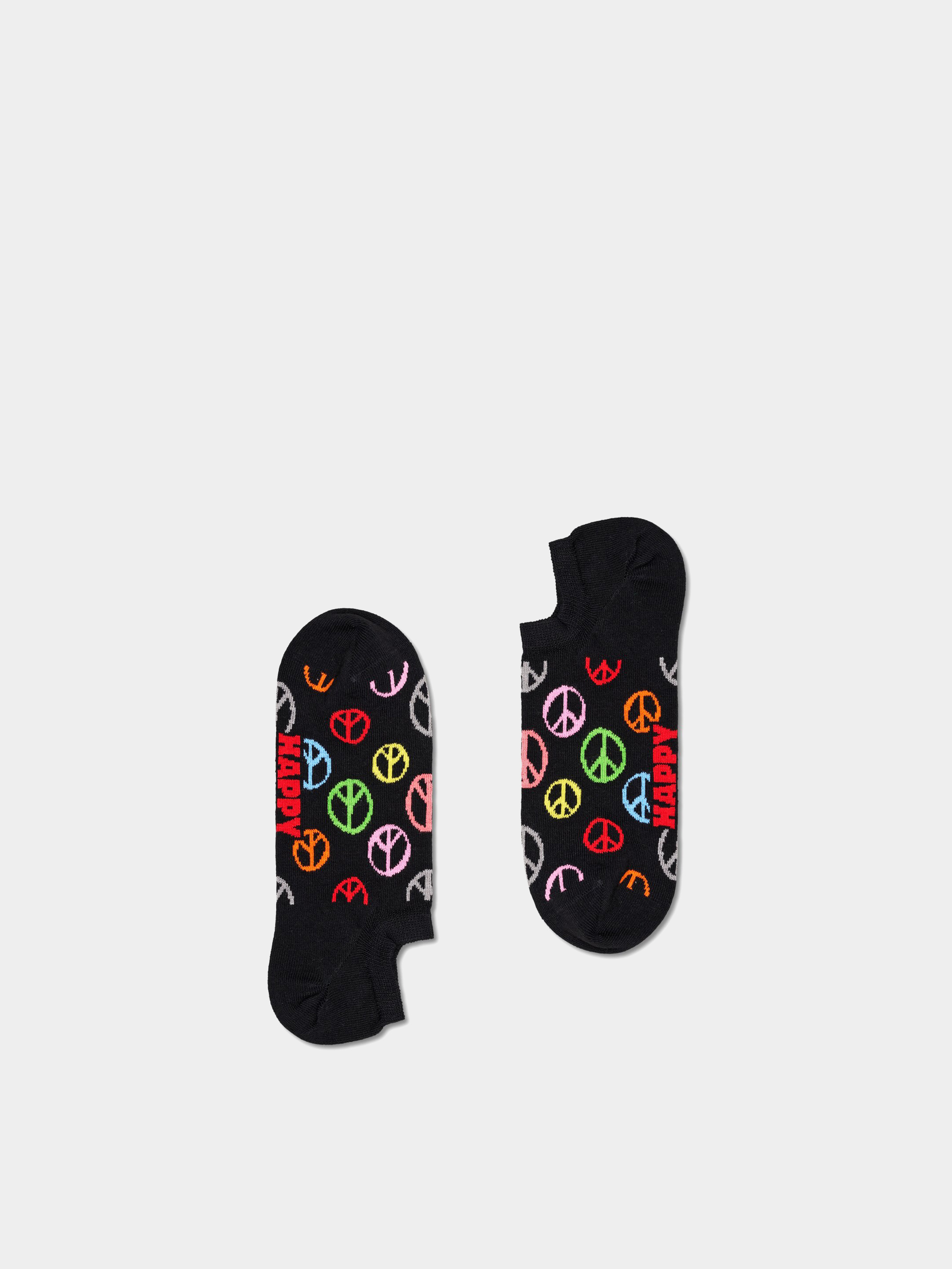 Happy Socks 3-Pack Peace No Show Socken (black)