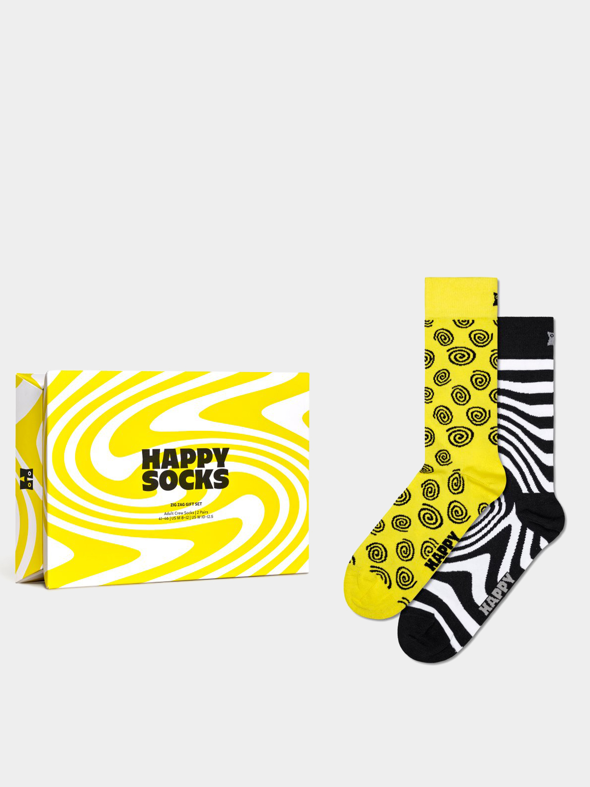 Happy Socks Socken 2-Pack Zig Zag Gift Set (yellow)