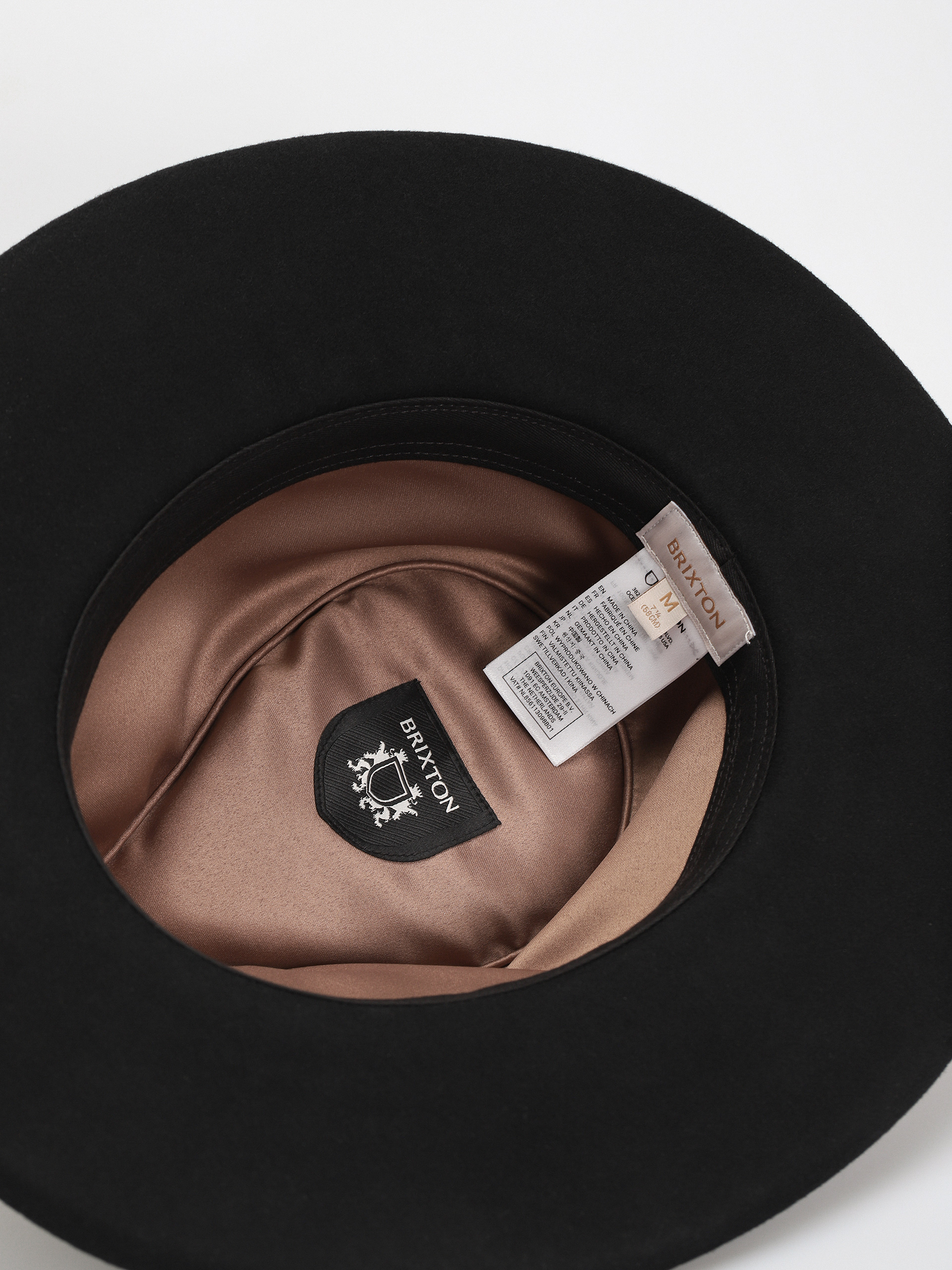 Brixton Victoria Felt Fedora Hat Wmn - black (black/black satin)