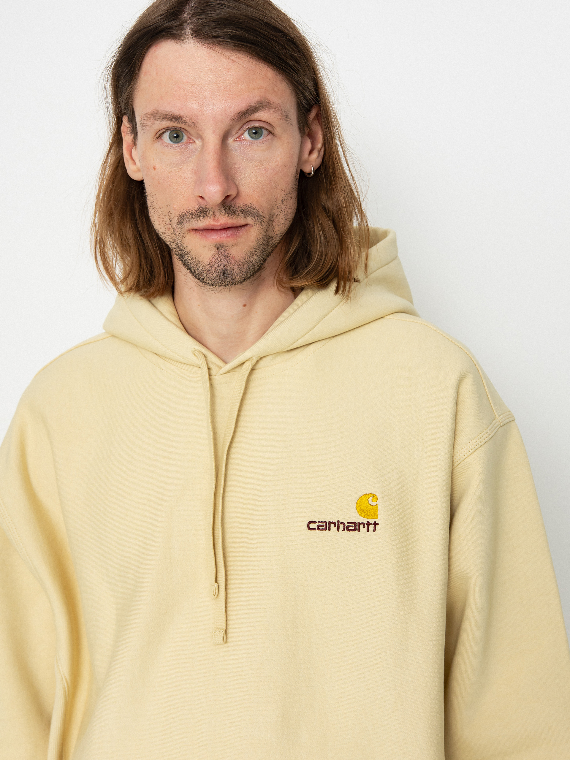 【Carhartt】'American Script' フーディ ベージュ Carhartt WIP Hooded American Script Sweat Beige | BSTN Store