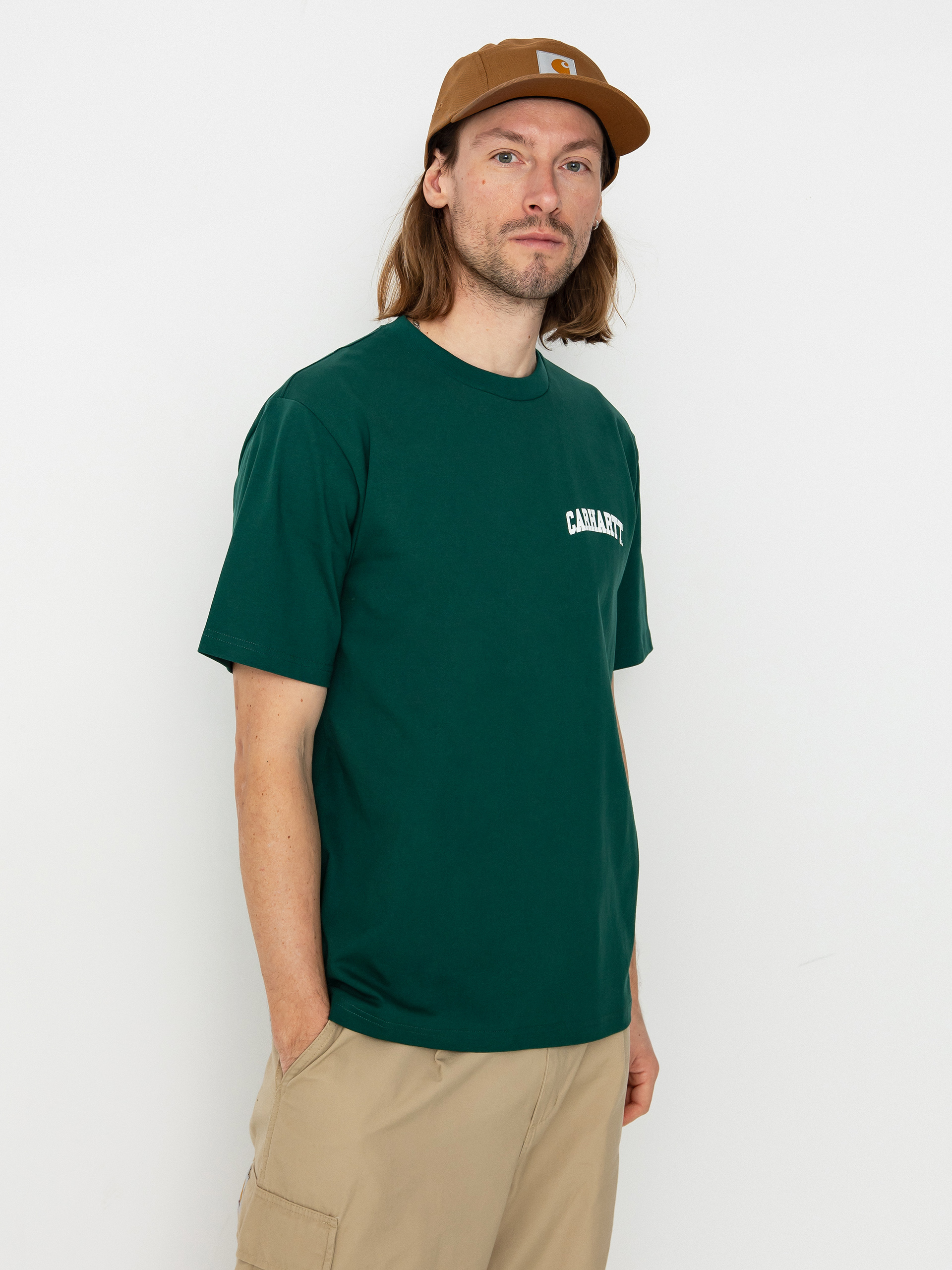 Carhartt WIP University Script T-shirt (chervil/white)