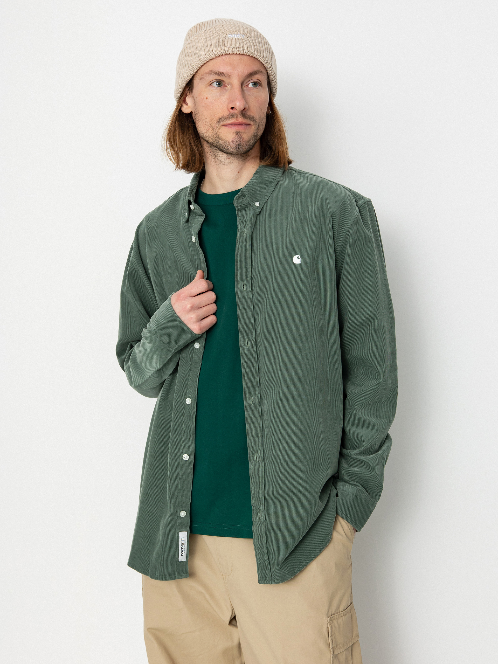 Carhartt WIP Madison Fine Cord Hemd (park/wax)