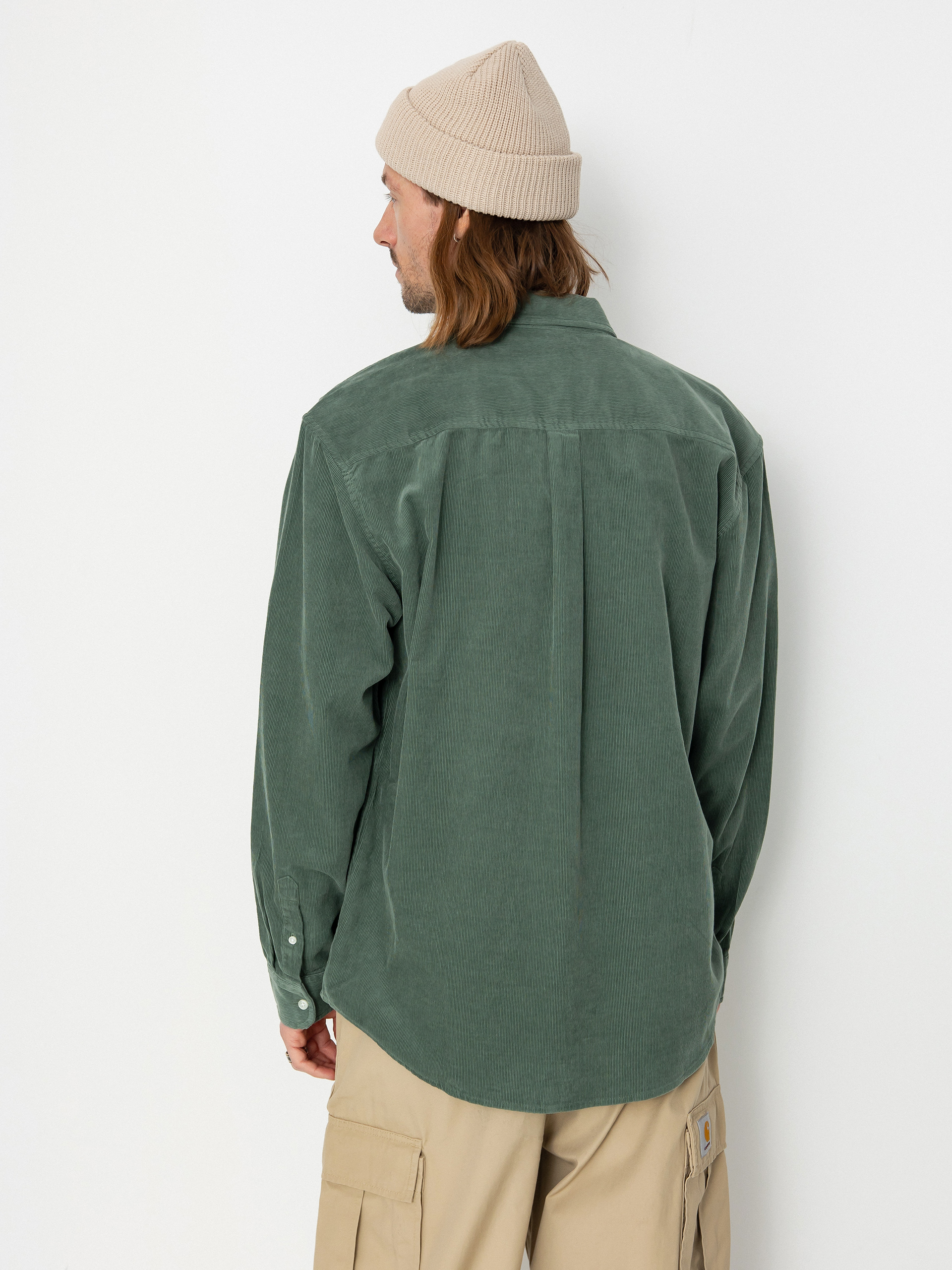 Carhartt WIP Madison Fine Cord Shirt - transparent (park/wax)