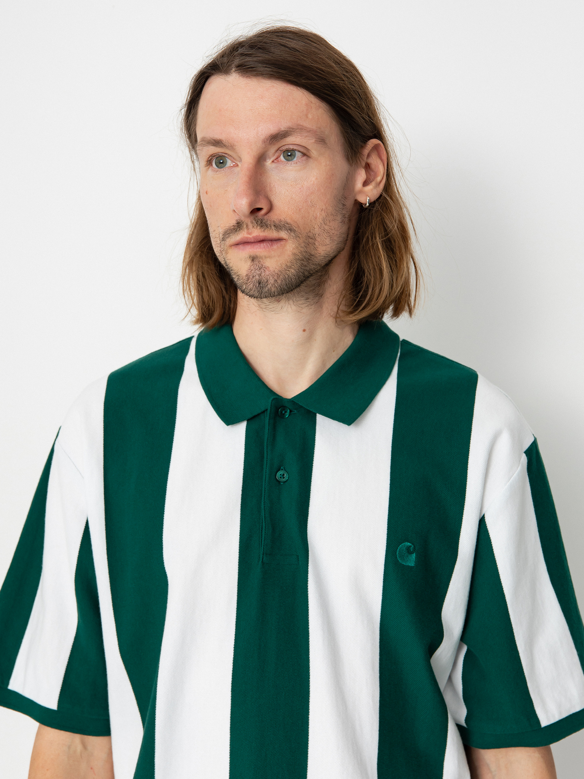 Carhartt WIP Hinton Polo shirt (hinton stripe/chervil)