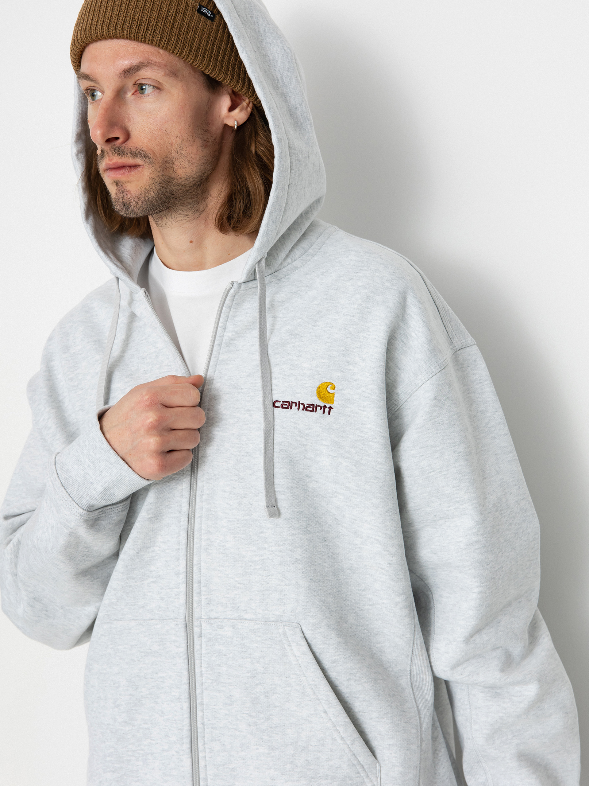 Carhartt WIP American Script ZHD Hoodie (ash heather)