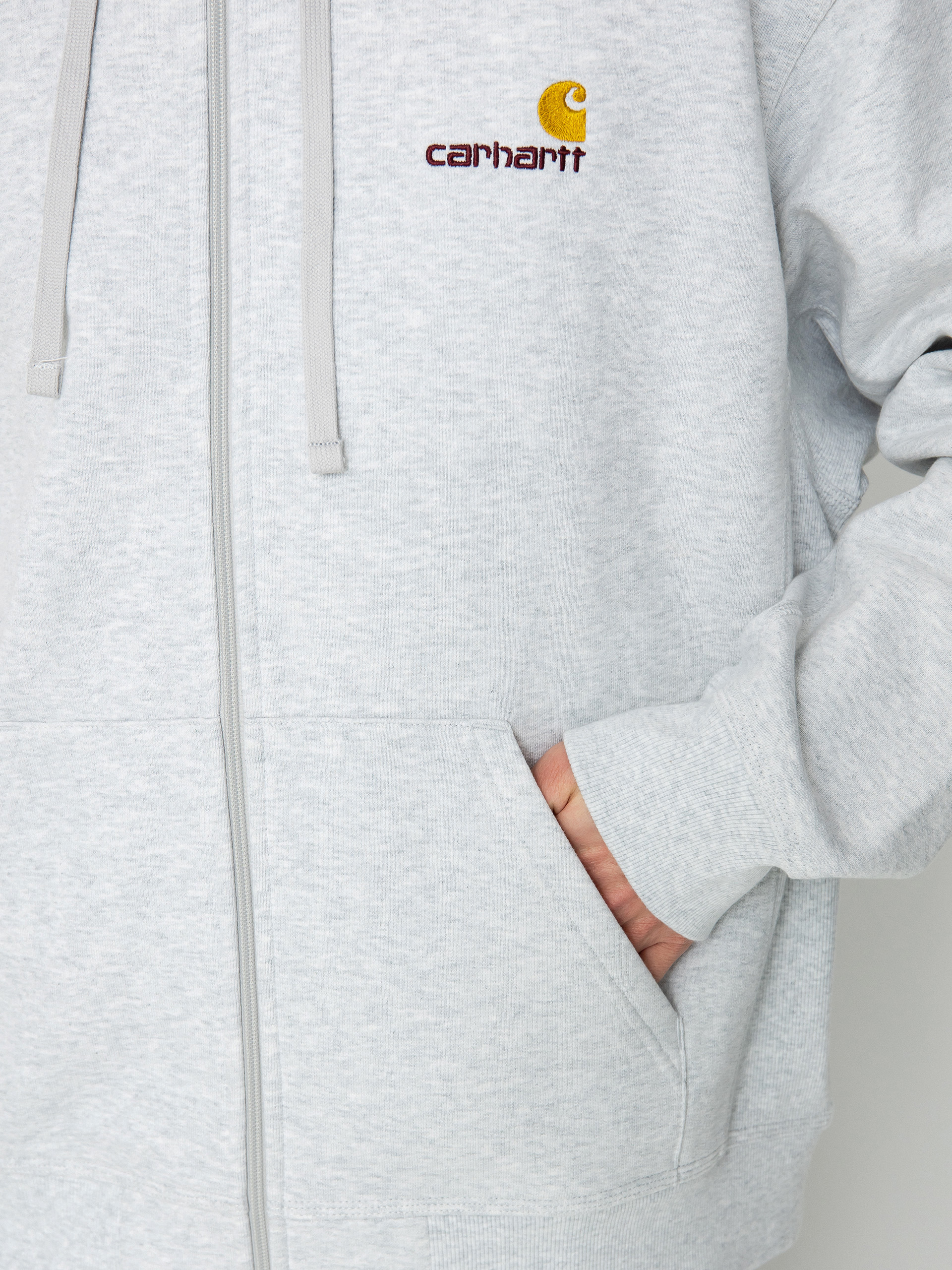 Carhartt WIP American Script ZHD Hoodie - grey (ash heather)