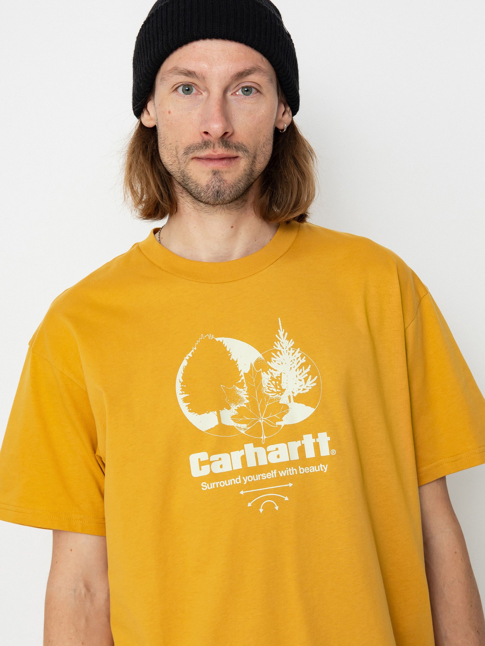 【Carhartt】 S/S SURROUND T-SHIRT Carhartt WIP Surround T-shirt - yellow (sunray)