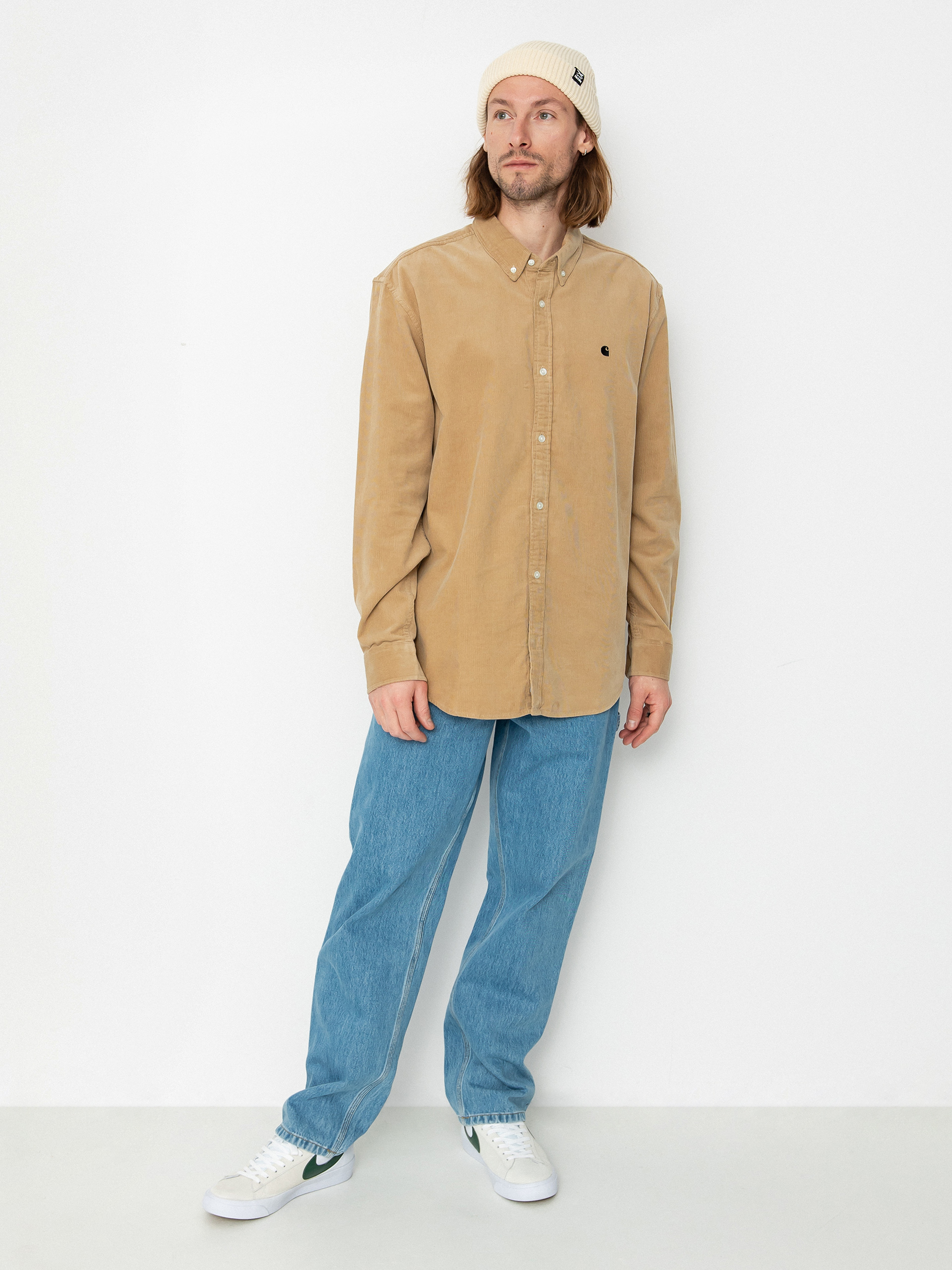 Carhartt WIP Madison Fine Cord Shirt (sable/black)