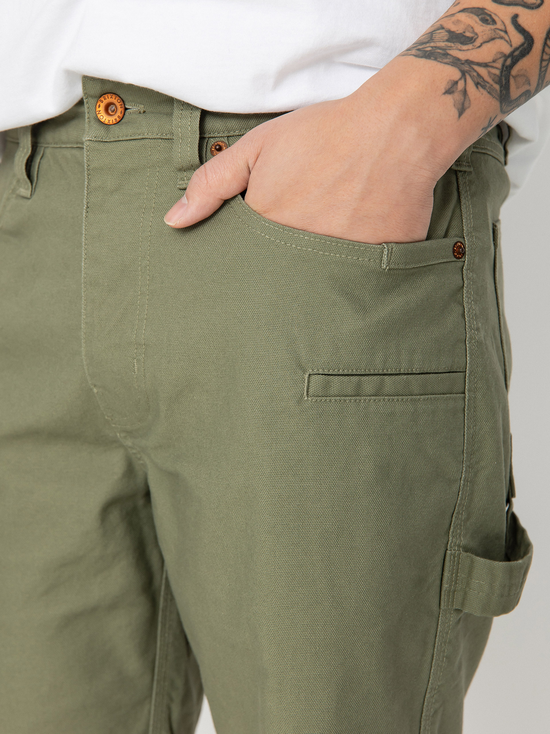 Brixton Builders Carpenter Shorts (olive surplus)