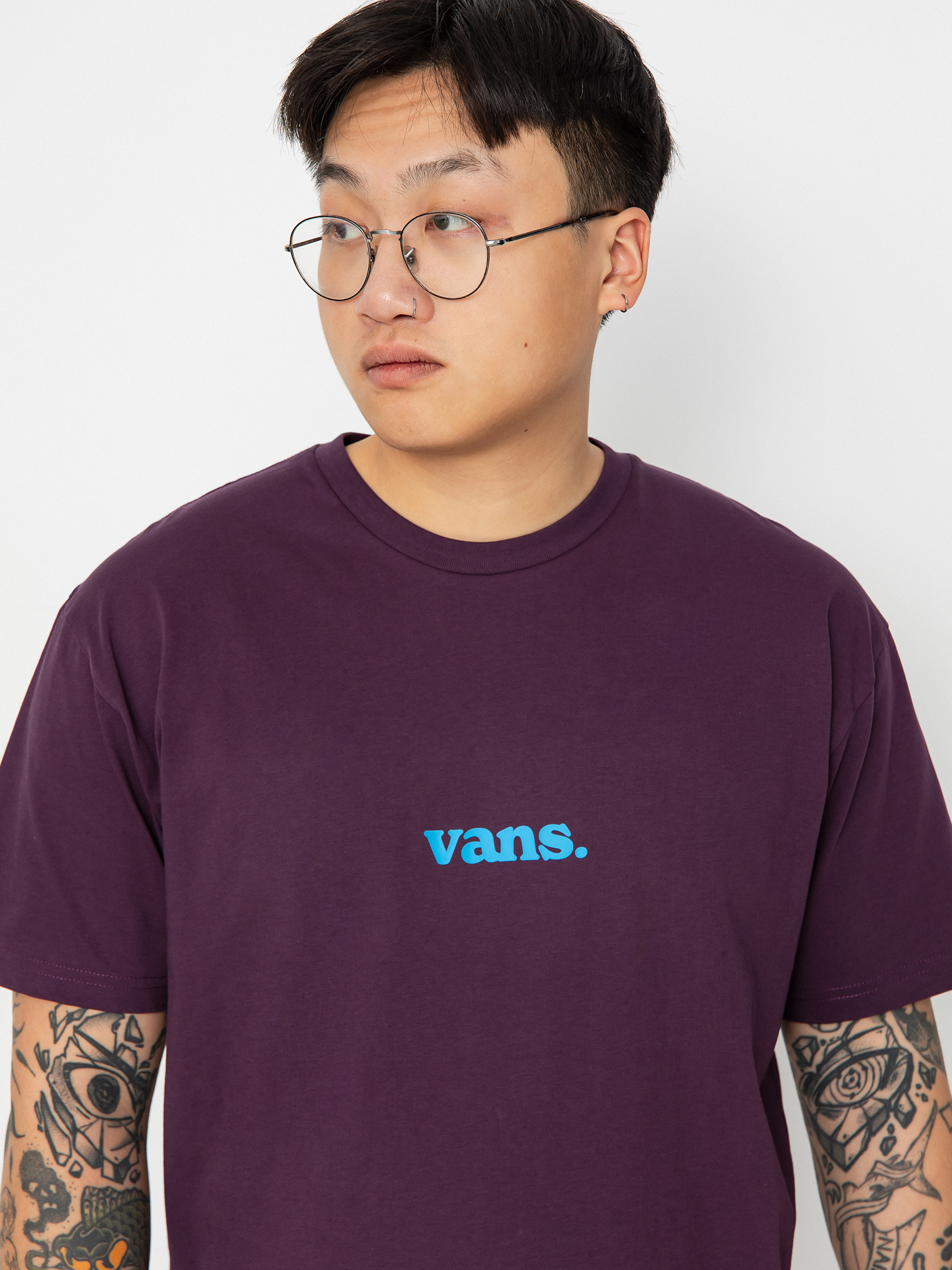 Vans Lower Corecase T-shirt (blackberrywine/malibubl)