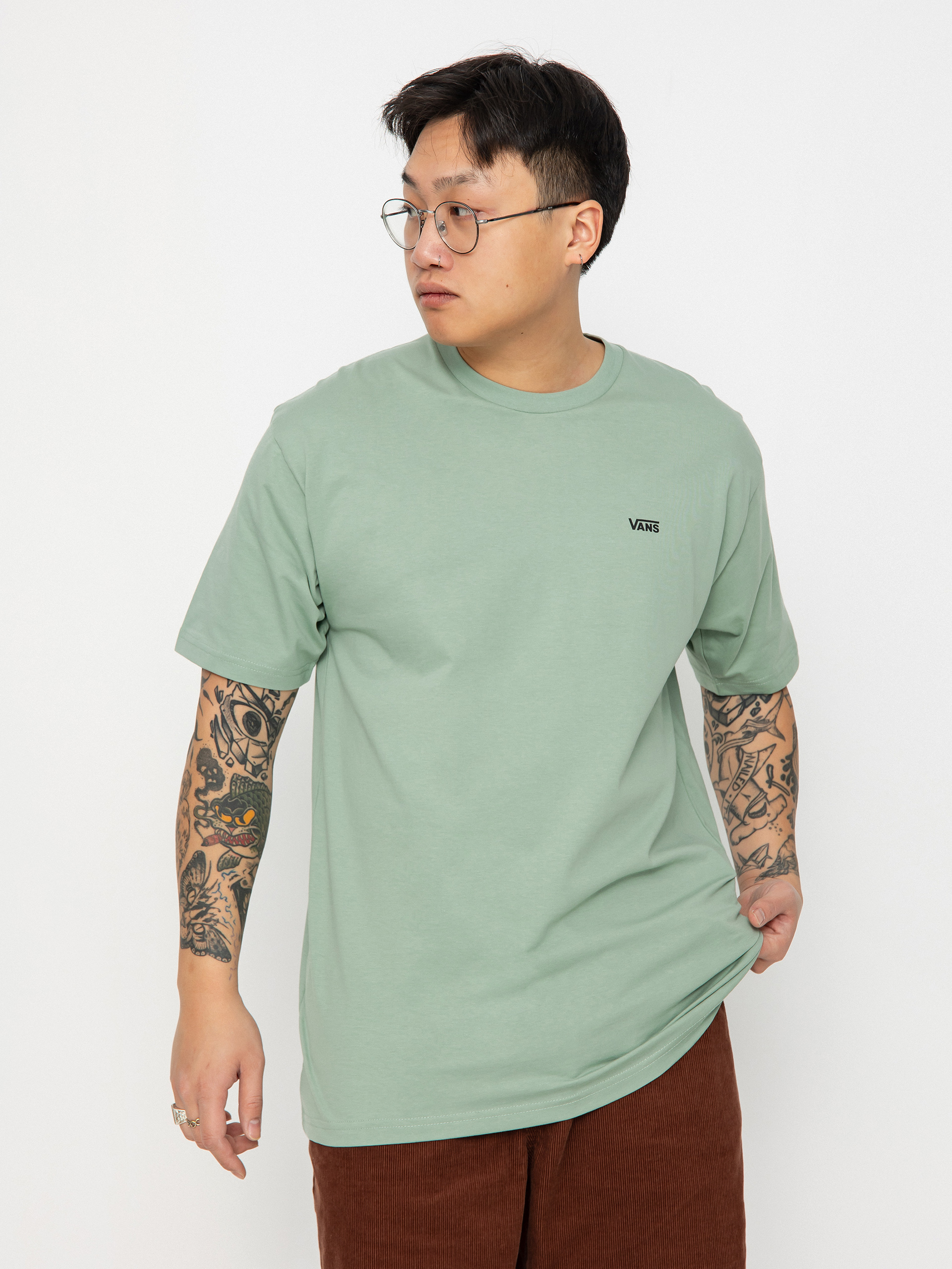 Vans Left Chest Logo T-shirt (iceberg green)