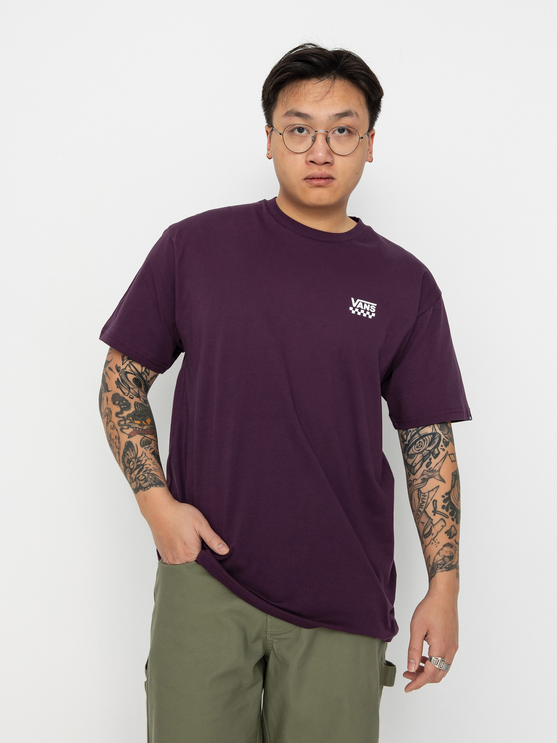 Vans Left Chest Logo II T-shirt (blackberry wine)