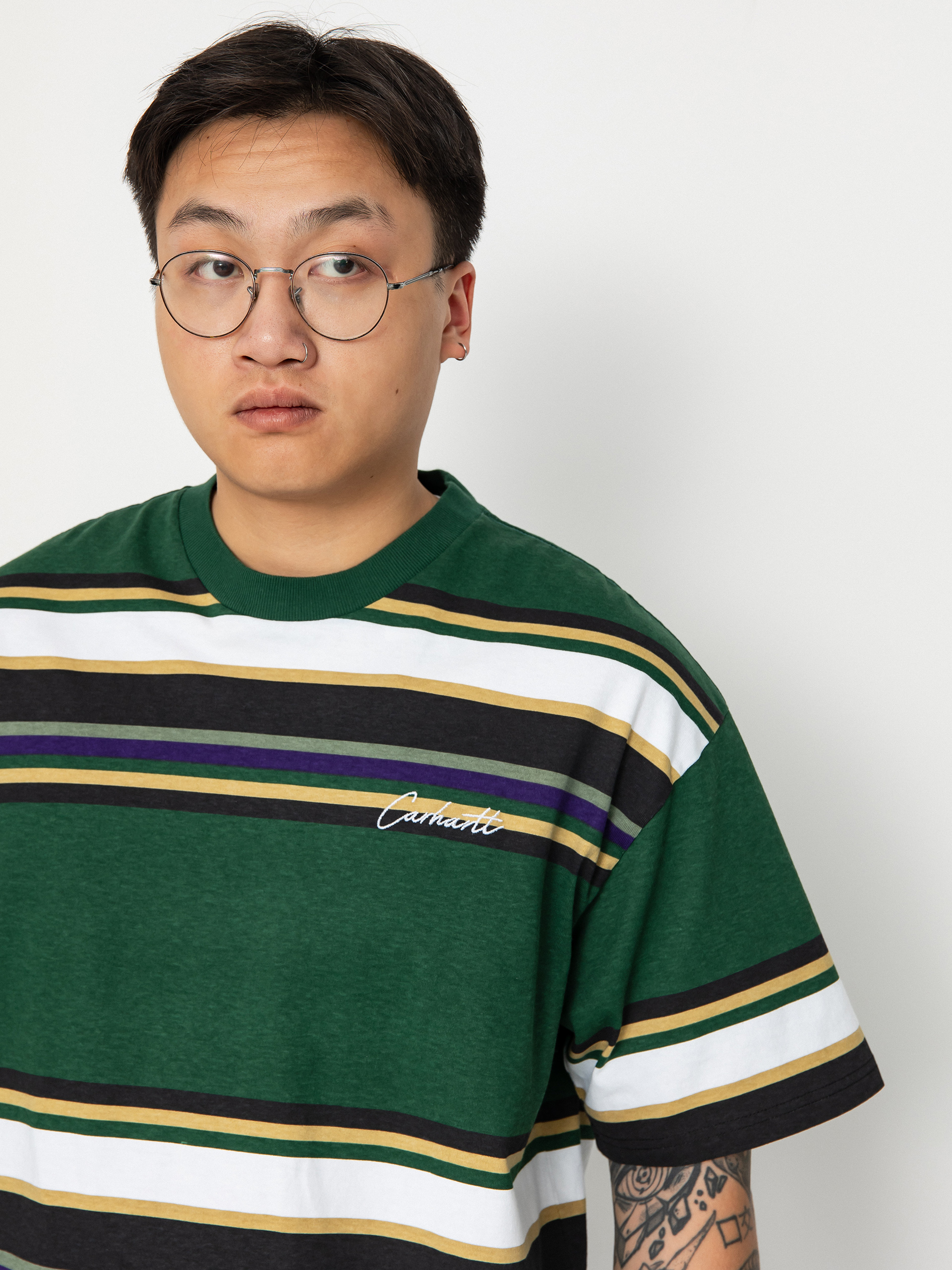 Carhartt WIP Morcom T-shirt (morcom stripe/chervil)